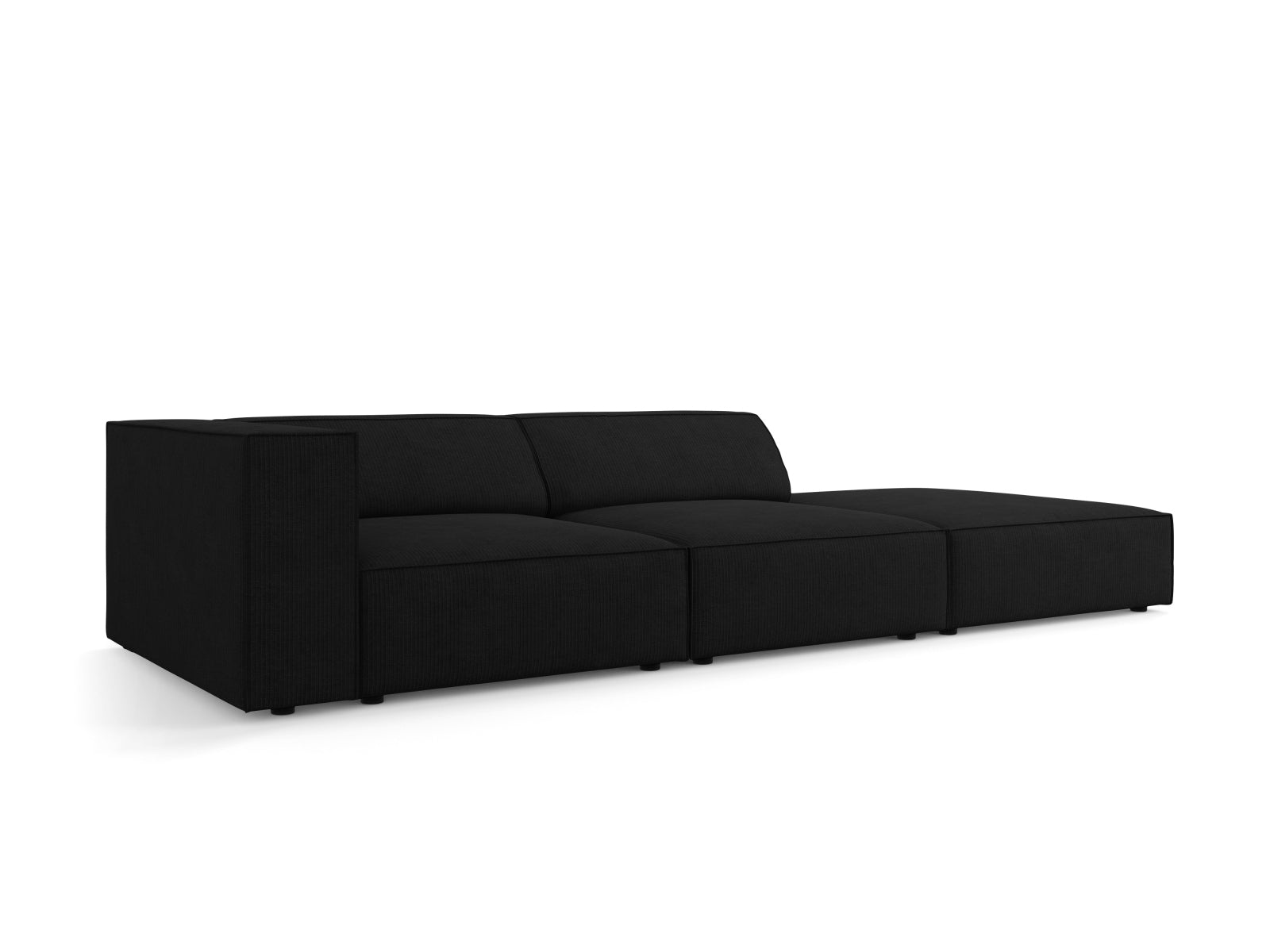 Arendal Sofa rechts 4 Sitzer in Black präsentiert im Onlineshop von KAQTU Design AG. L-Sofa rechts ist von Cosmopolitan Design