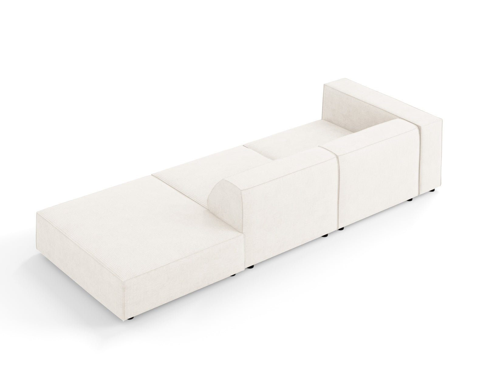 Arendal Sofa rechts 4 Sitzer in Ivory präsentiert im Onlineshop von KAQTU Design AG. L-Sofa rechts ist von Cosmopolitan Design