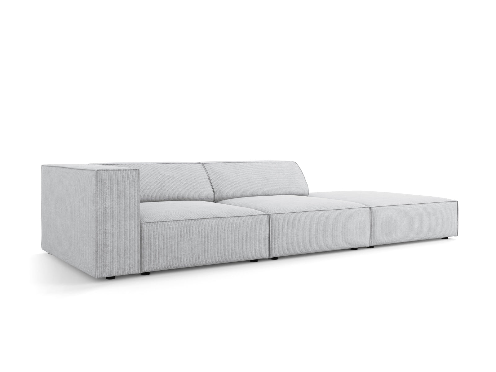 Arendal Sofa rechts 4 Sitzer in Light Grey präsentiert im Onlineshop von KAQTU Design AG. L-Sofa rechts ist von Cosmopolitan Design
