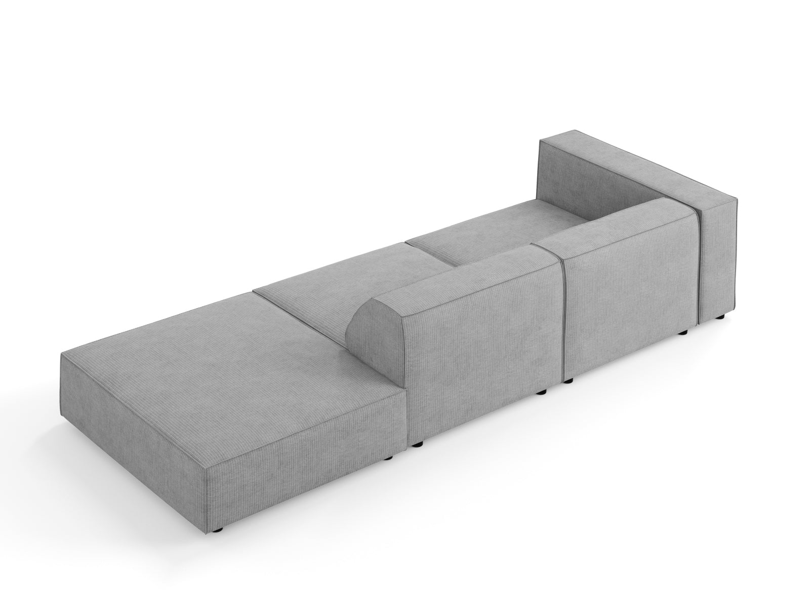 Arendal Sofa rechts 4 Sitzer in Dark Grey präsentiert im Onlineshop von KAQTU Design AG. L-Sofa rechts ist von Cosmopolitan Design