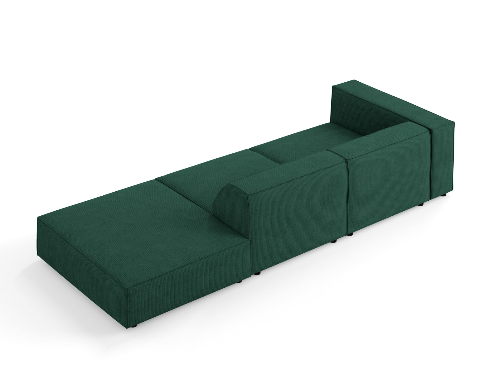 Arendal Sofa rechts 4 Sitzer in Bottle Green präsentiert im Onlineshop von KAQTU Design AG. L-Sofa rechts ist von Cosmopolitan Design