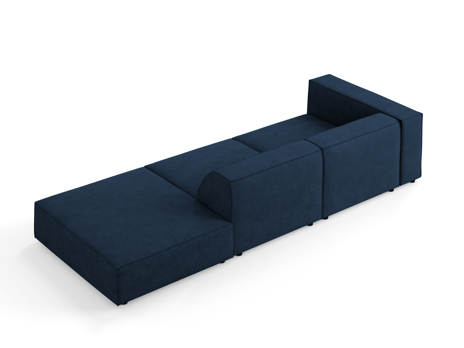 Arendal Sofa rechts 4 Sitzer in Royal Blue präsentiert im Onlineshop von KAQTU Design AG. L-Sofa rechts ist von Cosmopolitan Design