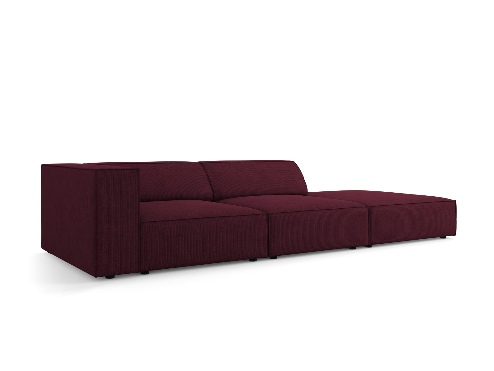 Arendal Sofa rechts 4 Sitzer in Ruby präsentiert im Onlineshop von KAQTU Design AG. L-Sofa rechts ist von Cosmopolitan Design
