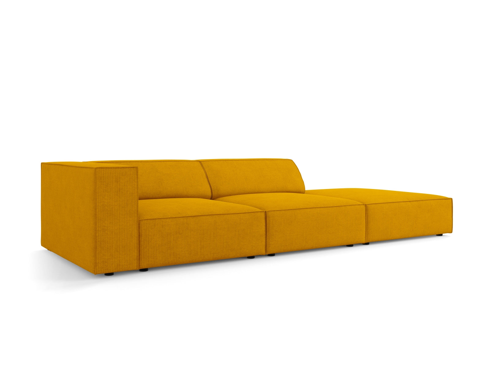 Arendal Sofa rechts 4 Sitzer in Mustard präsentiert im Onlineshop von KAQTU Design AG. L-Sofa rechts ist von Cosmopolitan Design