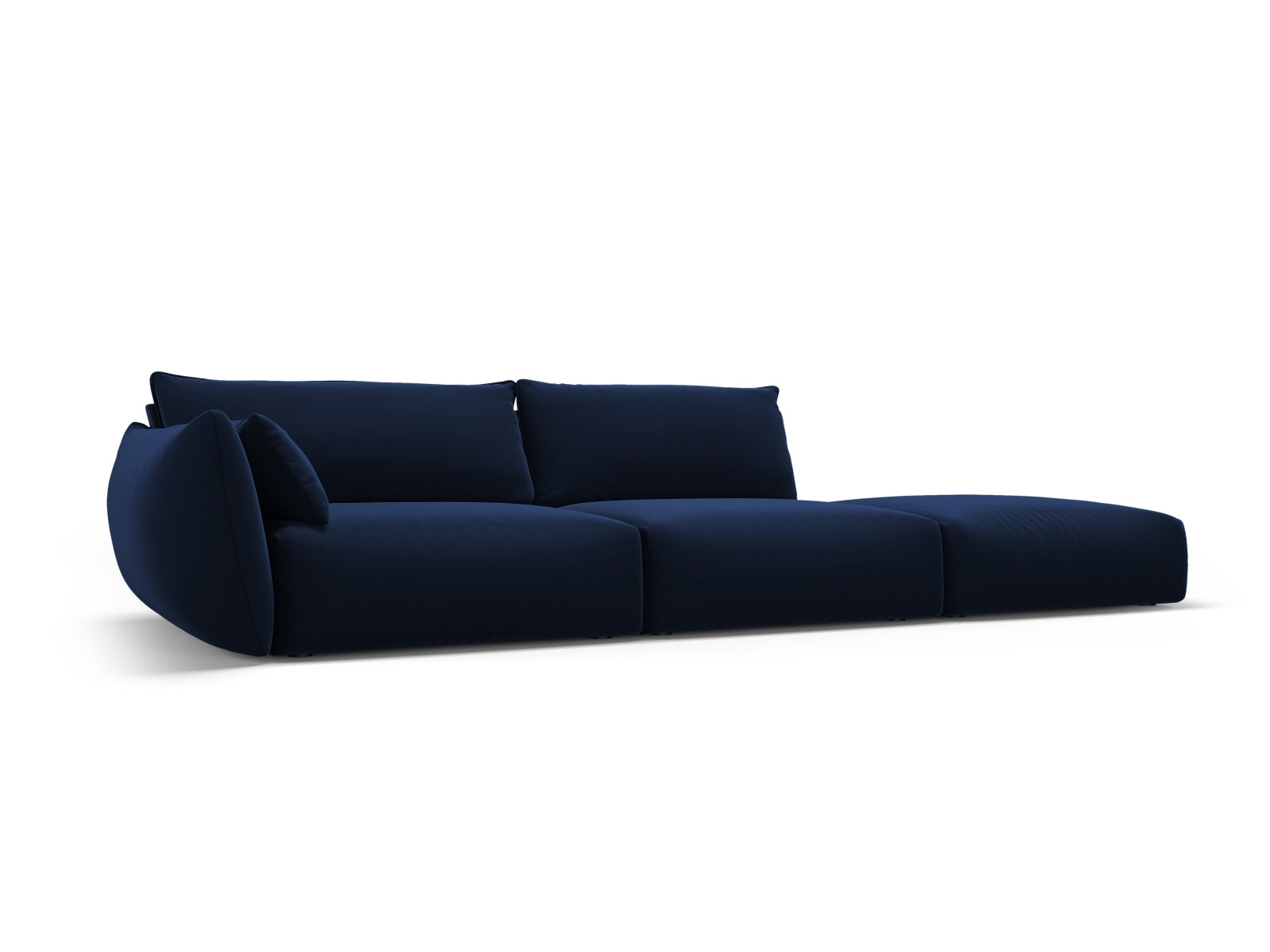 Elegantes 4-Sitzer Sofa Matera in Royal Blue, ideal für stilvolle Wohnräume. Hochwertiges Design von Cosmopolitan Design.