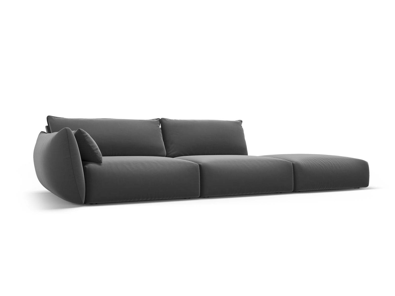 Elegantes 4-Sitzer Sofa Matera in Dunkelgrau, ideal für stilvolle Wohnräume, präsentiert von Cosmopolitan Design.
