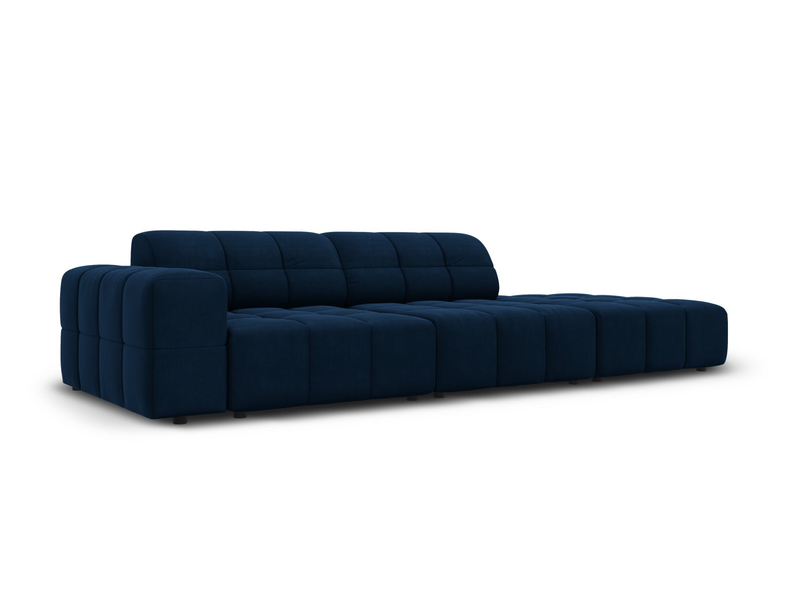 Chicago Velour Sofa rechts 3 Sitzer 102cm in Royal Blue präsentiert im Onlineshop von KAQTU Design AG. L-Sofa rechts ist von Cosmopolitan Design
