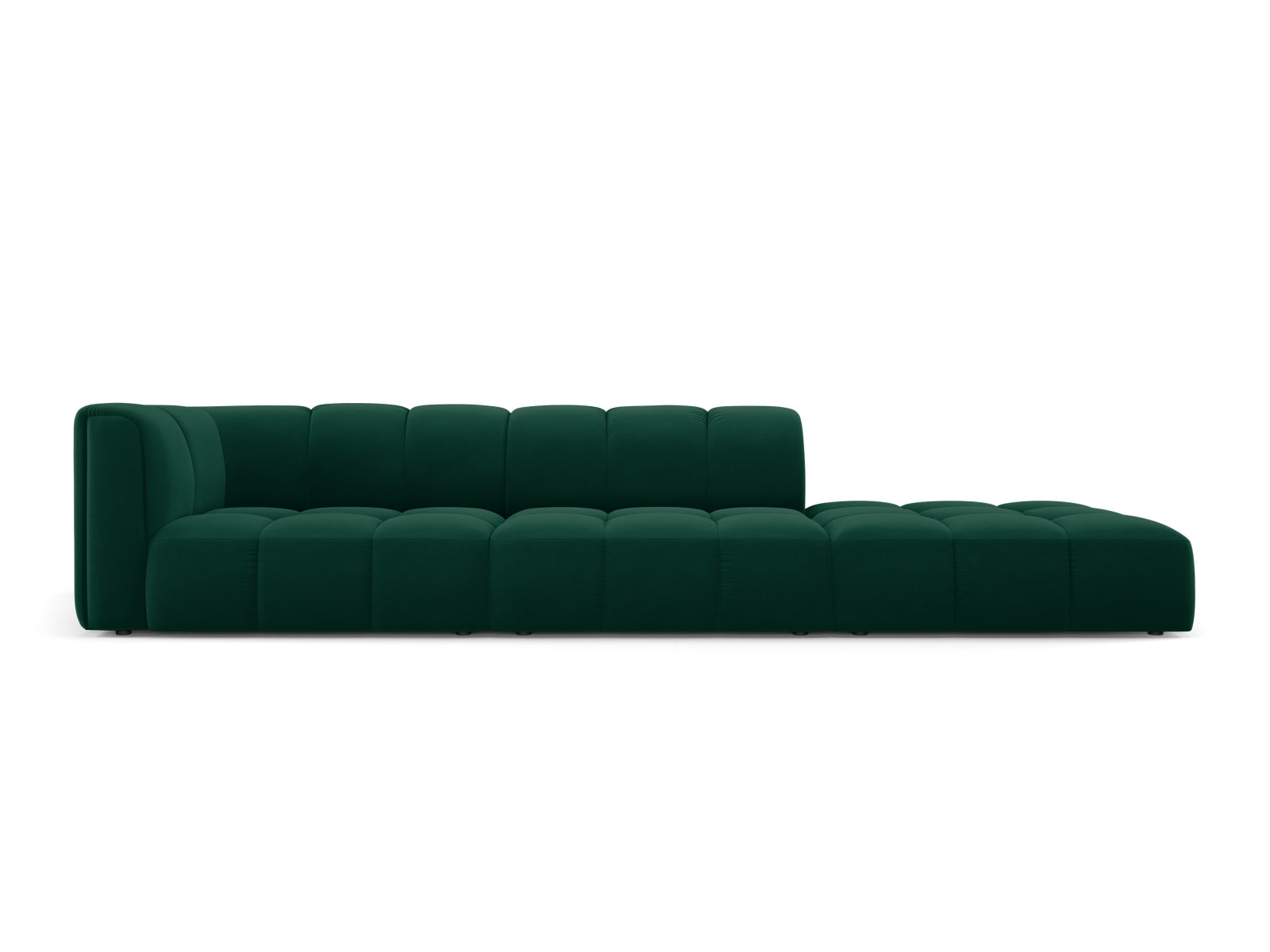 4-Sitzer Modular Sofa rechts Moritz in Bottle Green-Bluvel präsentiert im Onlineshop von KAQTU Design AG. 4er Sofa ist von Cosmopolitan Design