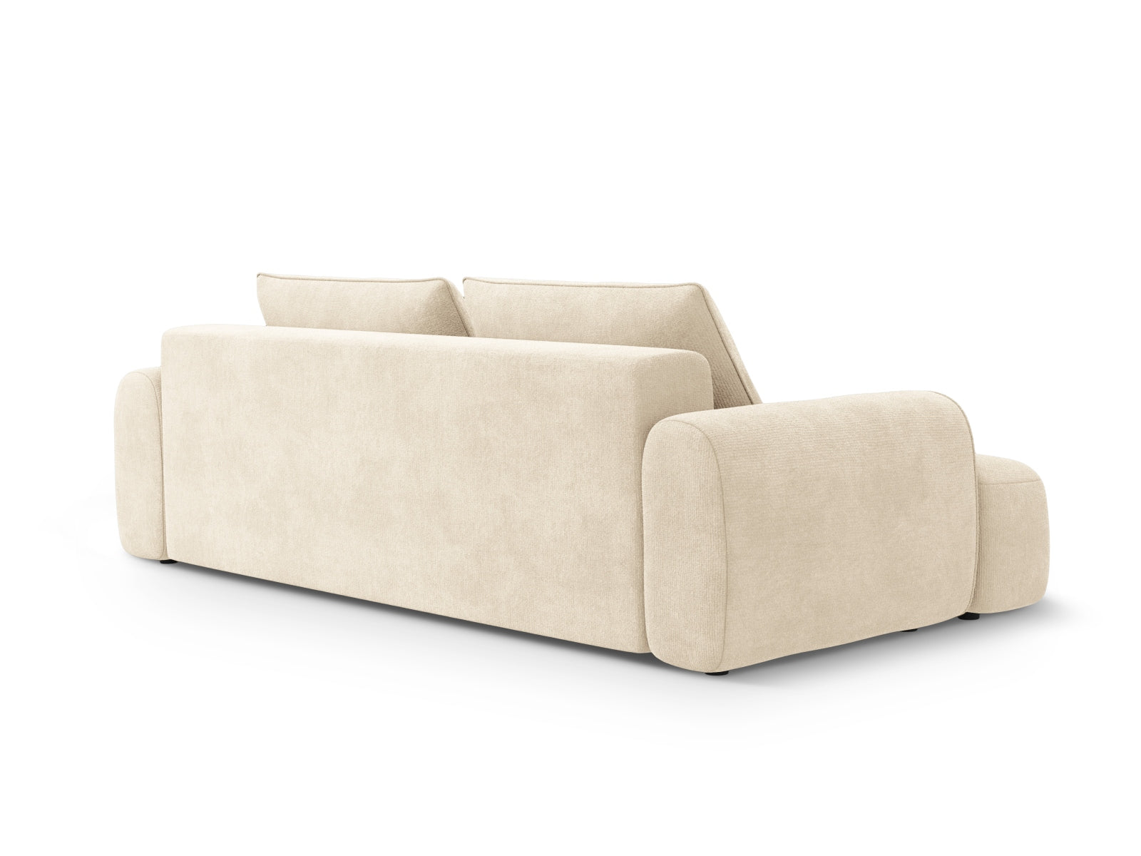 Modernes 3-Sitzer Sofa Calma in zartem Beige, perfekt für gemütliche Wohnzimmer und stilvolle Einrichtung, erhältlich bei KAQTU.