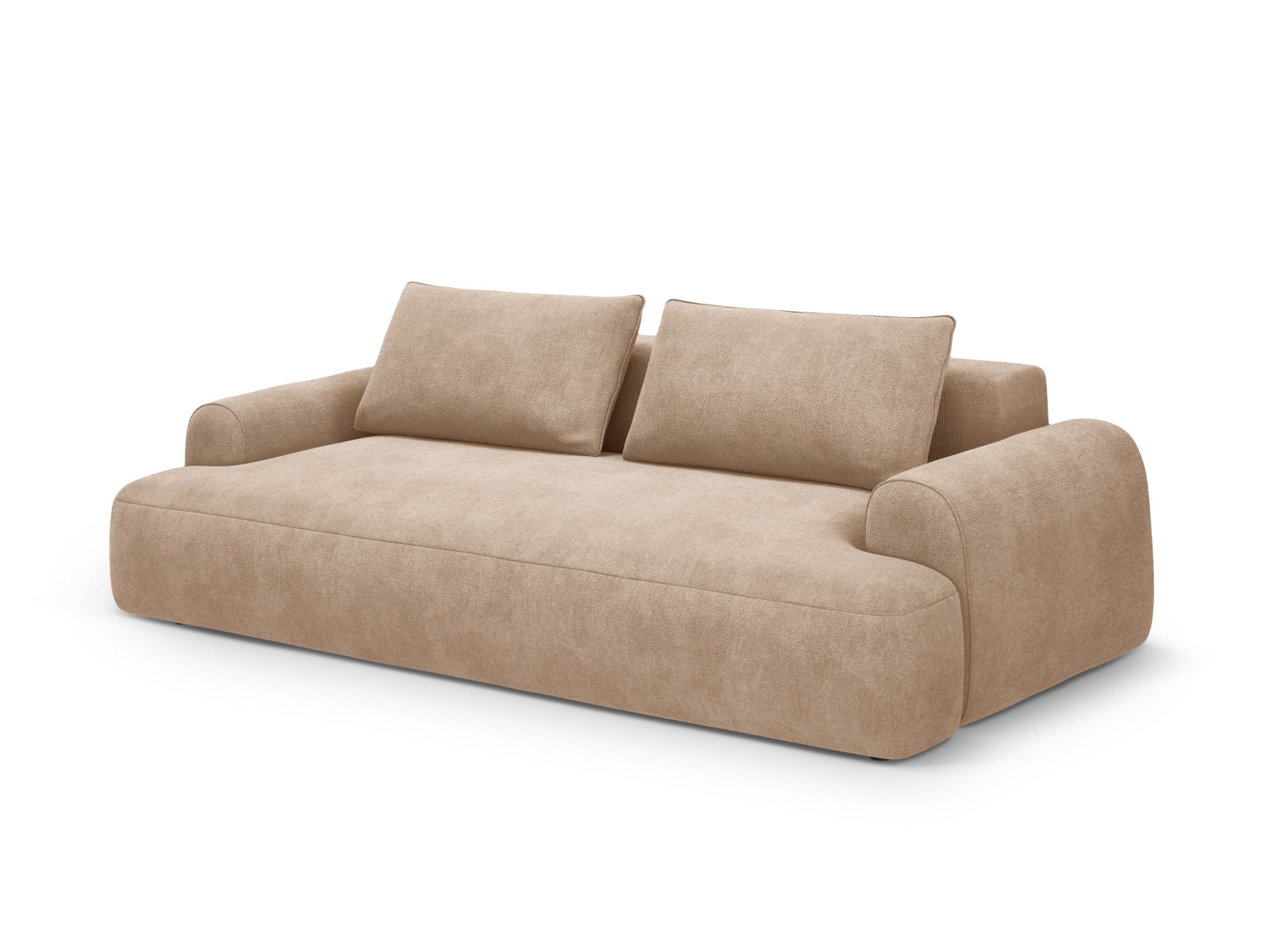 Elegantes 3-Sitzer Sofa Calma in stilvollem Dark Beige-Vogue, ideal für moderne Wohnräume, erhältlich bei KAQTU Design AG.