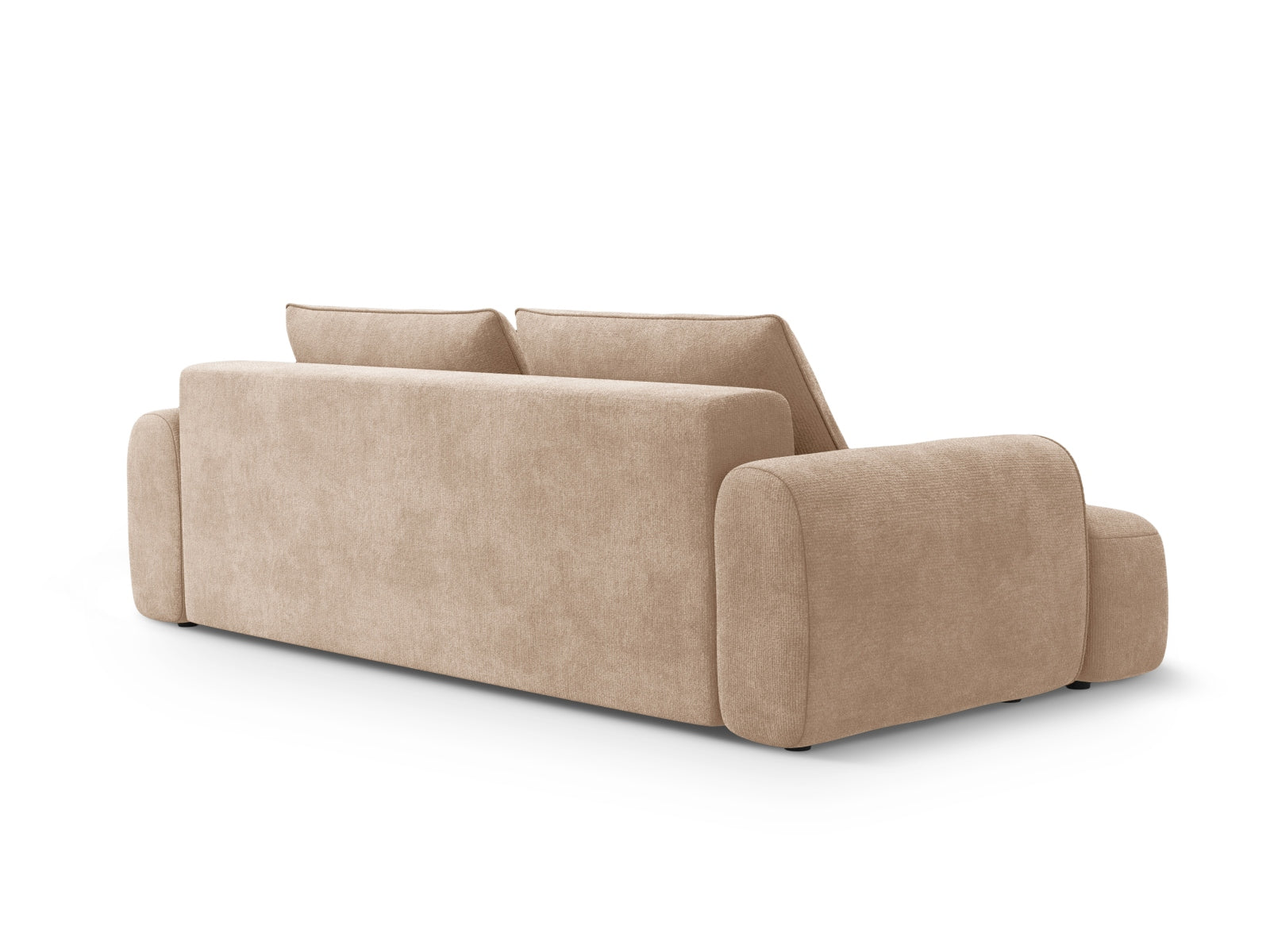 Gemütliches 3-Sitzer Sofa Calma in edlem Dunkelbeige, perfekt für stilvolle Wohnzimmer und entspannte Abende.