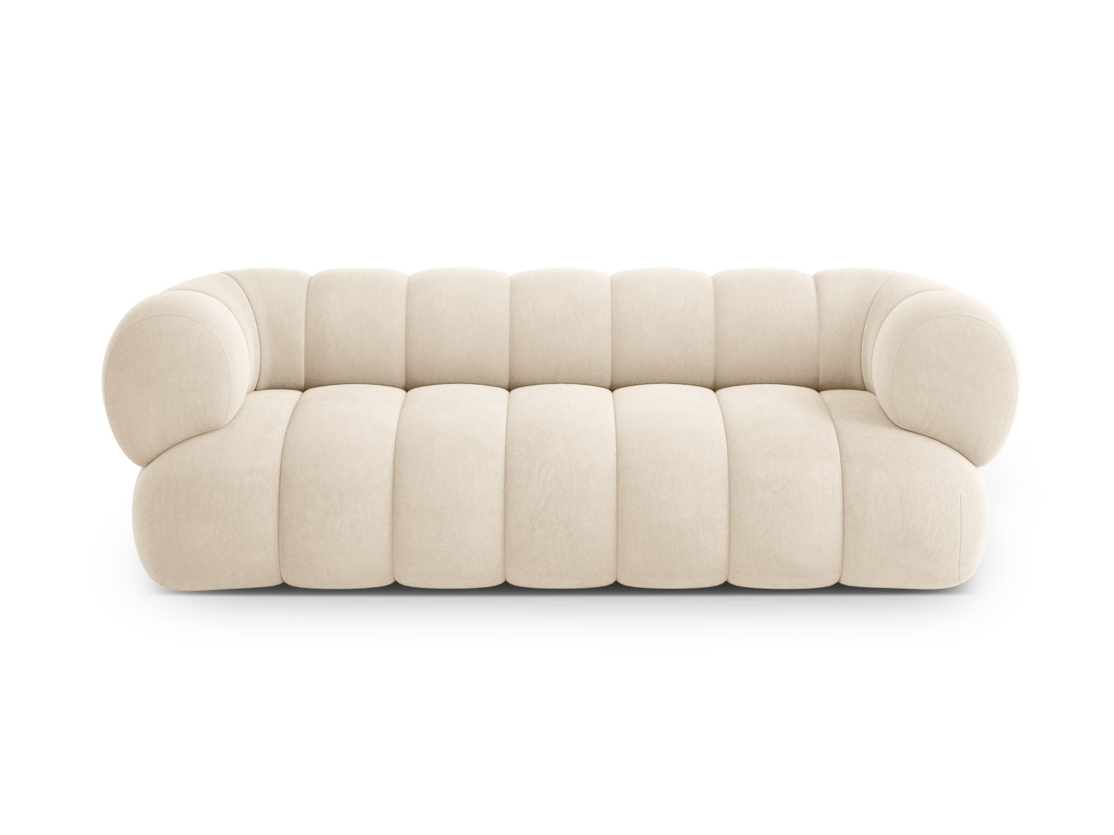 Koge Velour Sofa 3 Sitzer 95cm in Light Beige-Vogue präsentiert im Onlineshop von KAQTU Design AG. 3er Sofa ist von Cosmopolitan Design