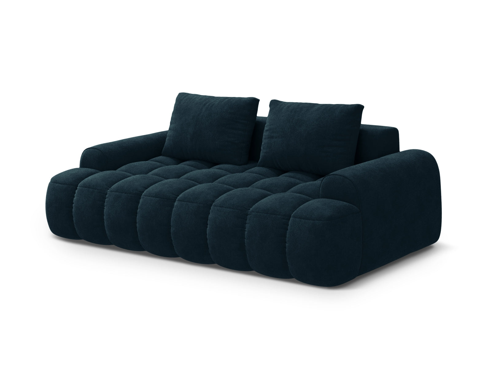 Stilvolles 3-Sitzer Sofa Linz aus Velours in tiefem Petrol, perfekt für moderne Wohnkonzepte und gemütliche Atmosphäre.