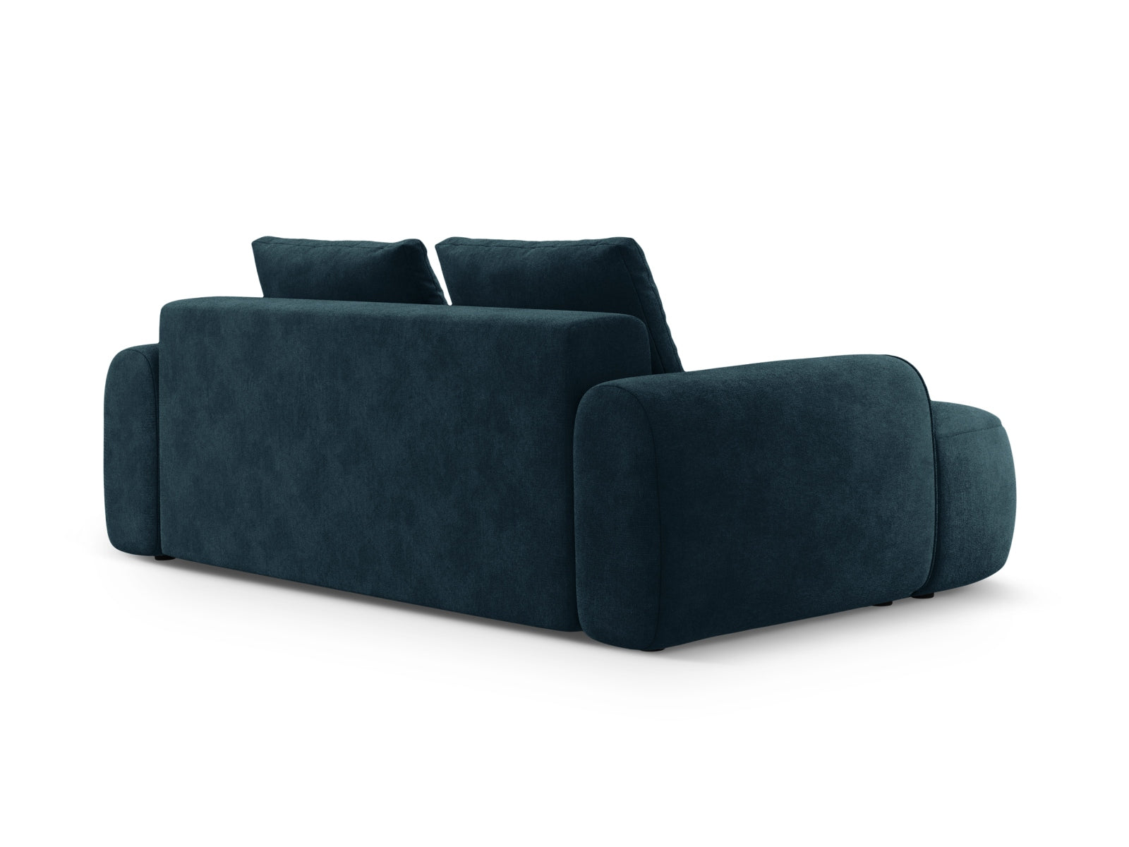 Elegantes 3-Sitzer Sofa Linz in luxuriösem Velours, tiefes Petrol, ideal für stilvolle Wohnräume und entspannte Abende.
