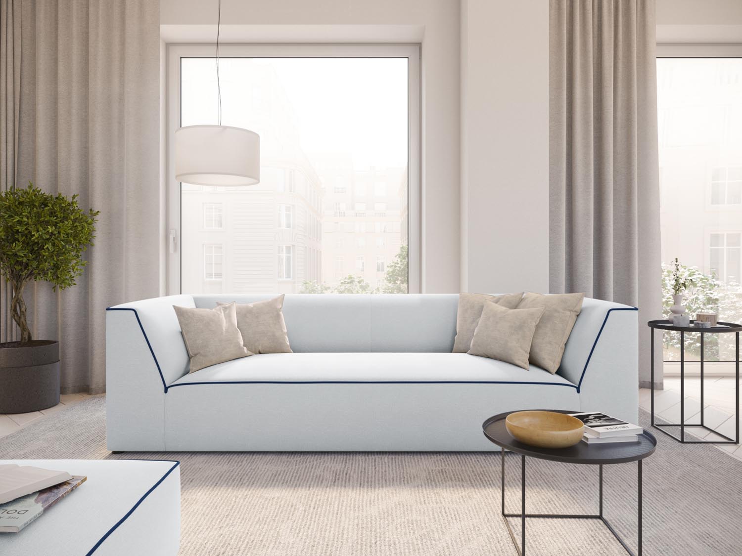 Erleben Sie das Oslo 3-Sitzer Sofa von Cosmopolitan Design – elegantes Velours, optimaler Sitzkomfort und zeitgemässes Design für Ihr Wohnambiente.