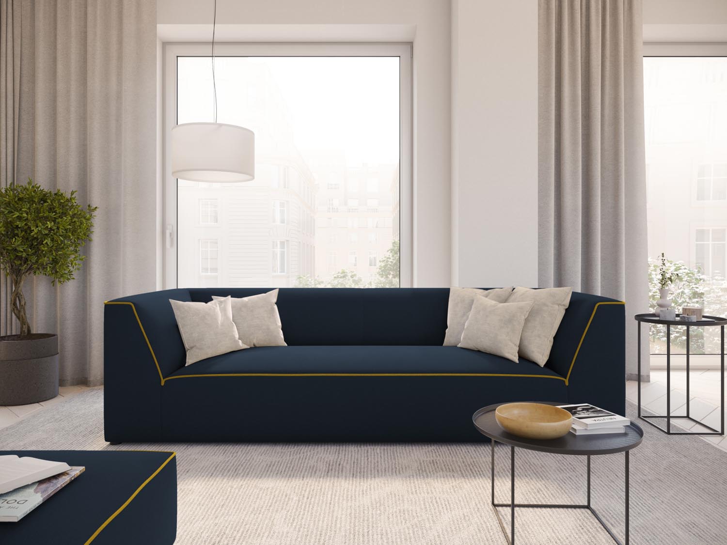 Entdecken Sie das Oslo 3-Sitzer Sofa von Cosmopolitan Design – stilvolles Velours, hervorragender Komfort und modernes Design für Ihr Zuhause.