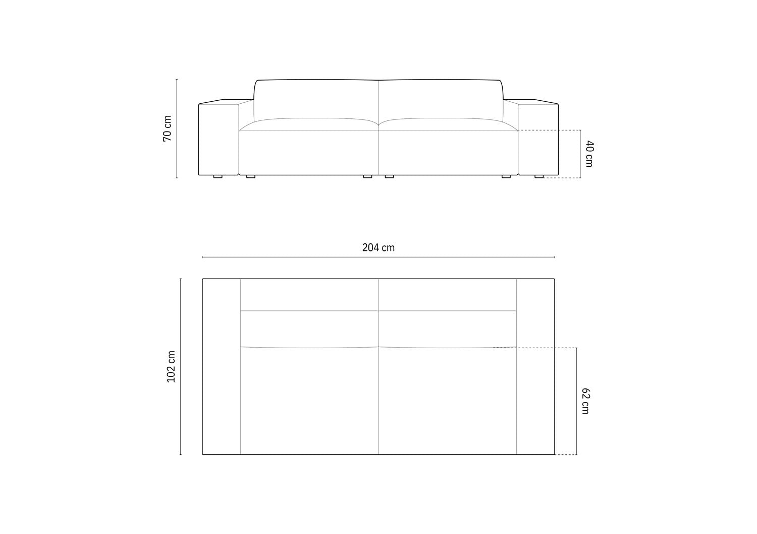 Arendal Sofa 3 Sitzer in Light Beige präsentiert im Onlineshop von KAQTU Design AG. 3er Sofa ist von Cosmopolitan Design