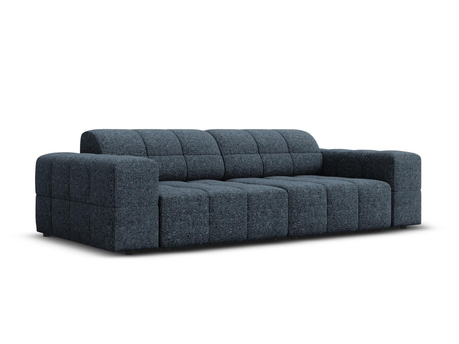 Elegantes Chicago 3-Sitzer Sofa in Royal Blue-Haga, ideal für stilvolle Wohnräume, präsentiert von Cosmopolitan Design.