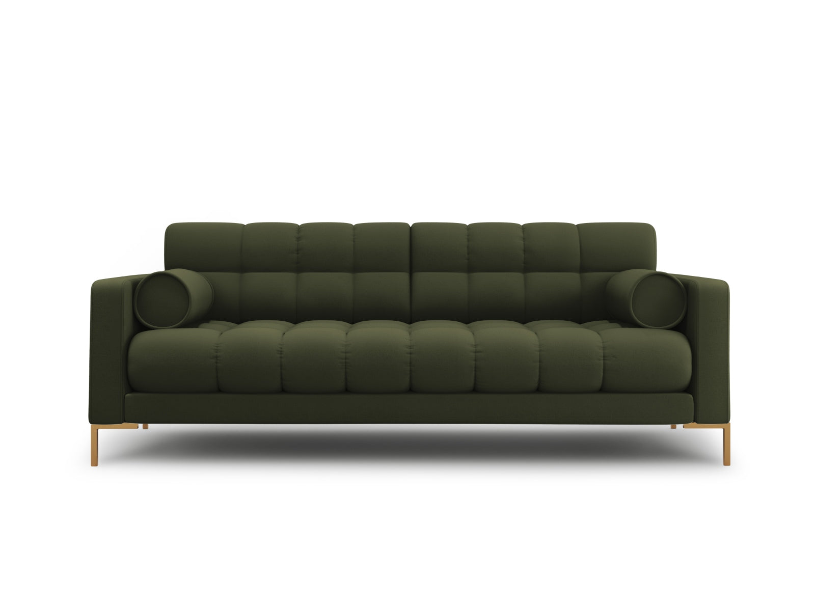 Modernes 3-Sitzer Sofa Bali in leuchtendem Gelb, perfekt für stilvolle Wohnzimmer und gesellige Abende mit Freunden.