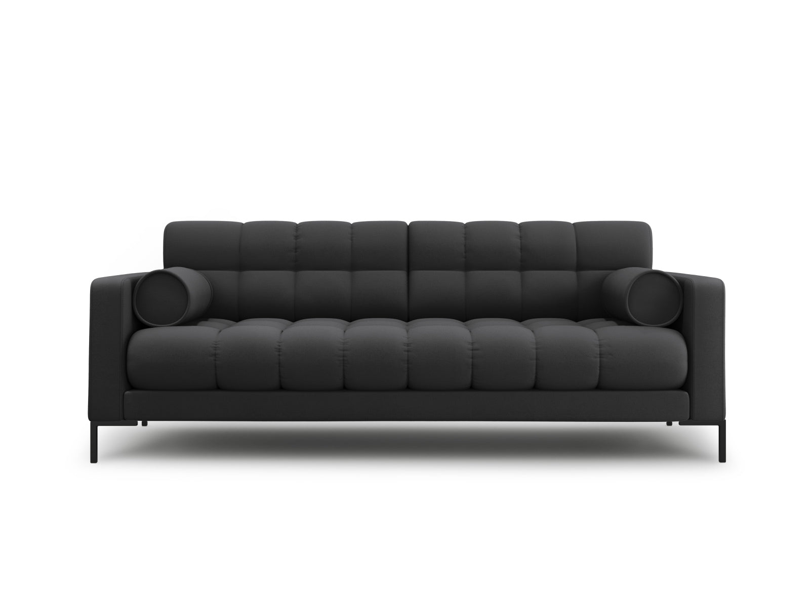 Elegantes 3-Sitzer Sofa Bali in stilvollem Dunkelgrau, ideal für entspannte Abende im Wohnzimmer, kombiniert Komfort und modernes Design.