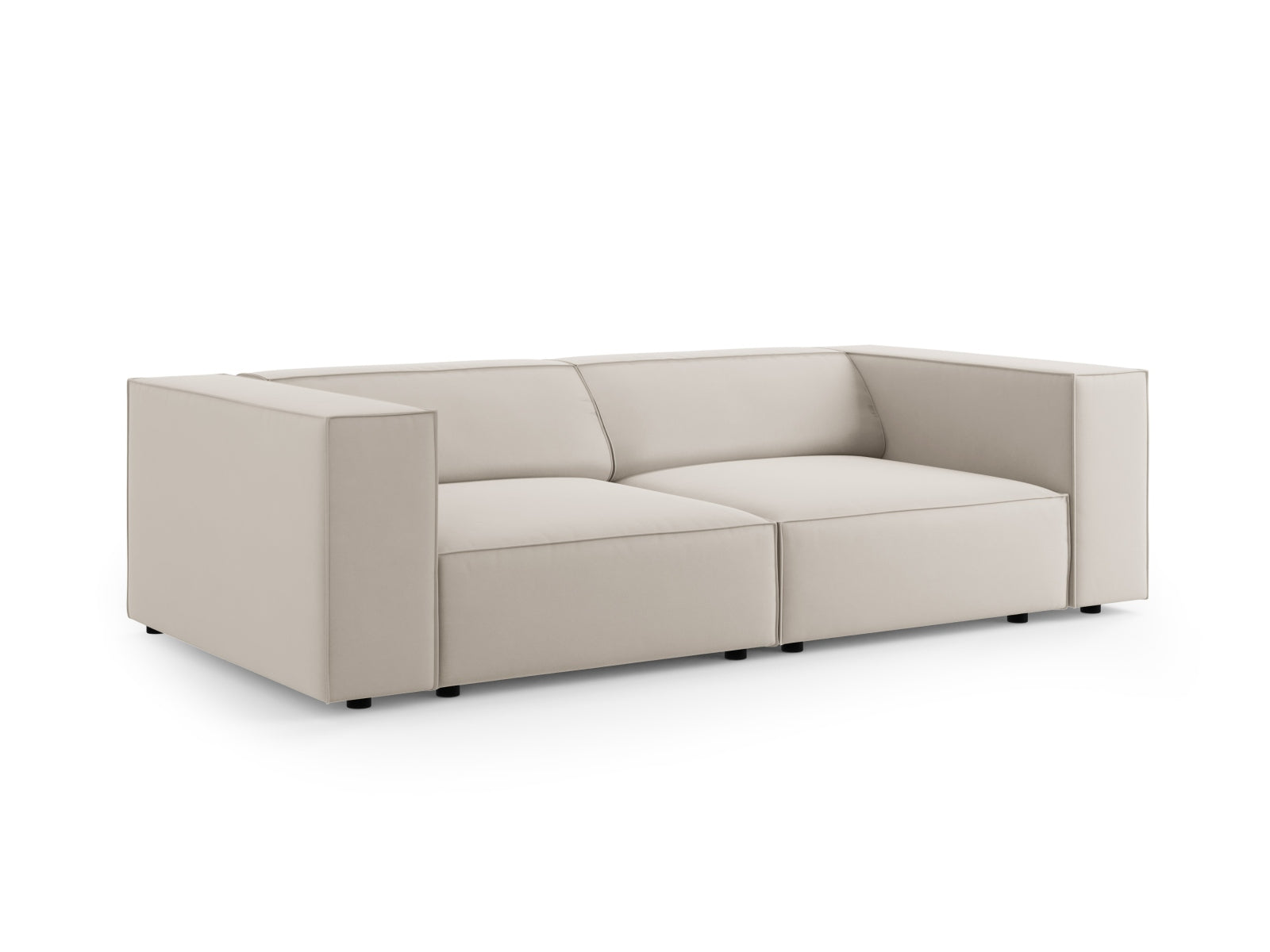 Arendal Velour Sofa 3 Sitzer in Ecru präsentiert im Onlineshop von KAQTU Design AG. 3er Sofa ist von Cosmopolitan Design