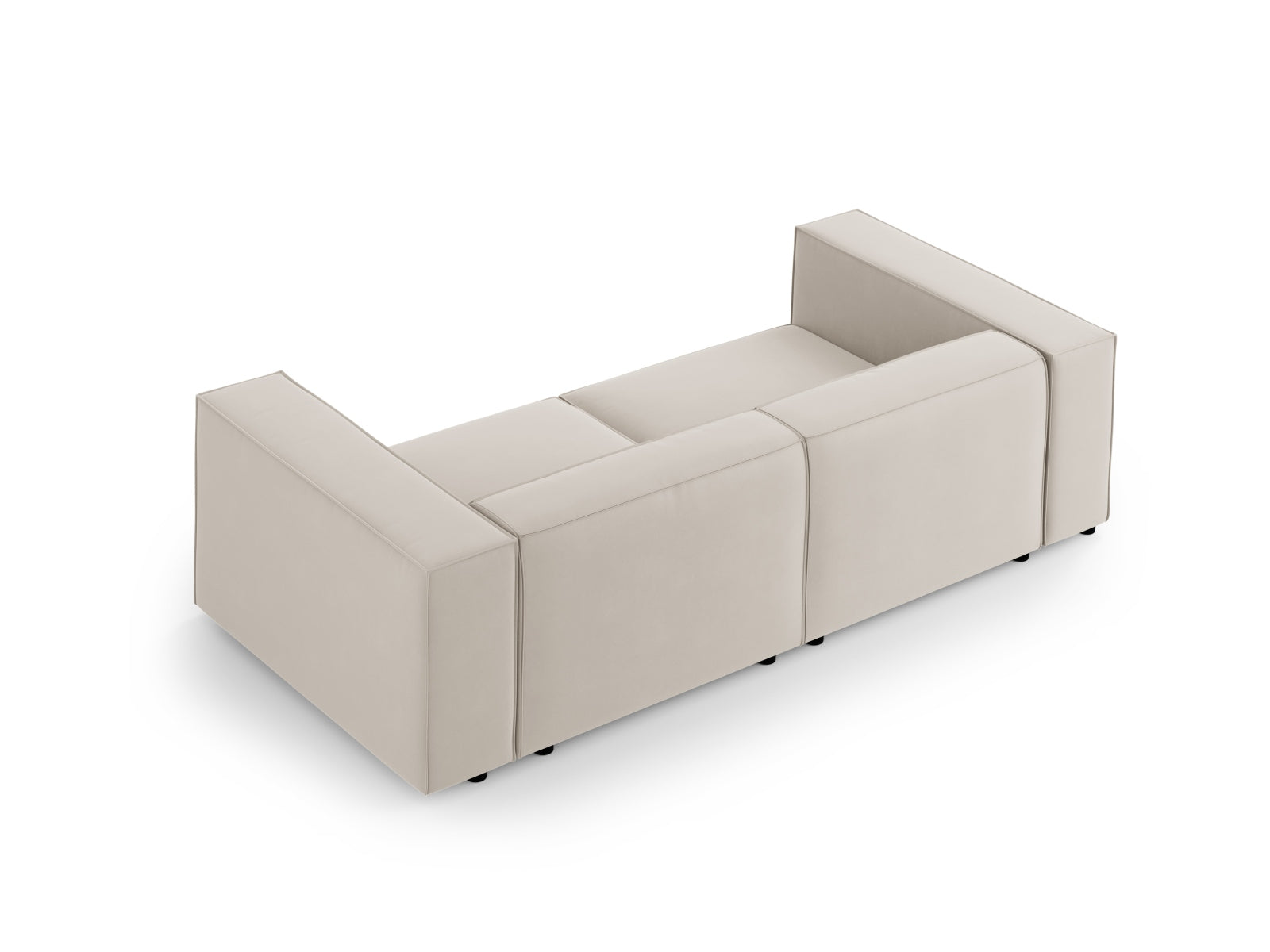 Arendal Velour Sofa 3 Sitzer in Ecru präsentiert im Onlineshop von KAQTU Design AG. 3er Sofa ist von Cosmopolitan Design