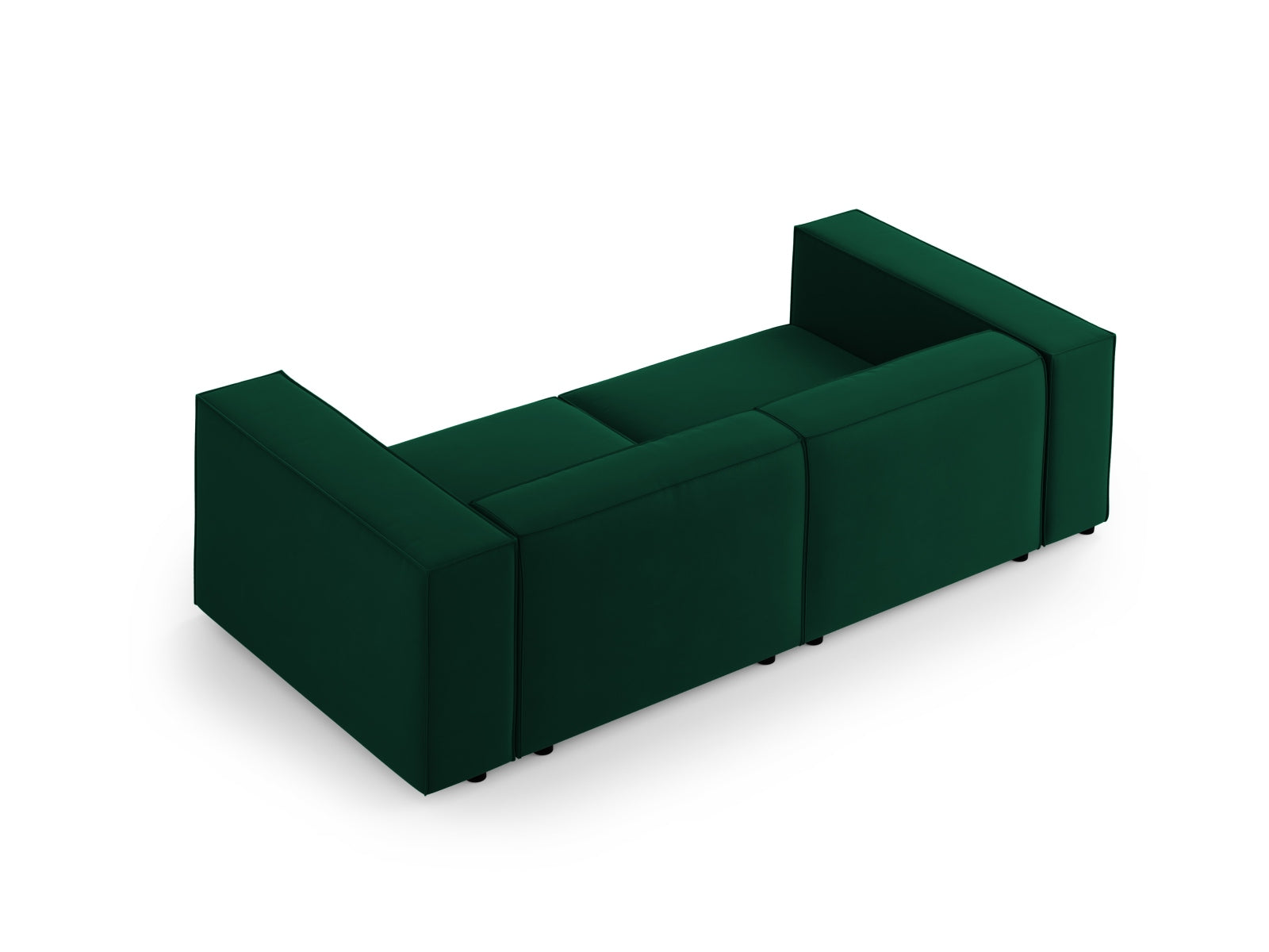 Arendal Velour Sofa 3 Sitzer in Bottle Green präsentiert im Onlineshop von KAQTU Design AG. 3er Sofa ist von Cosmopolitan Design