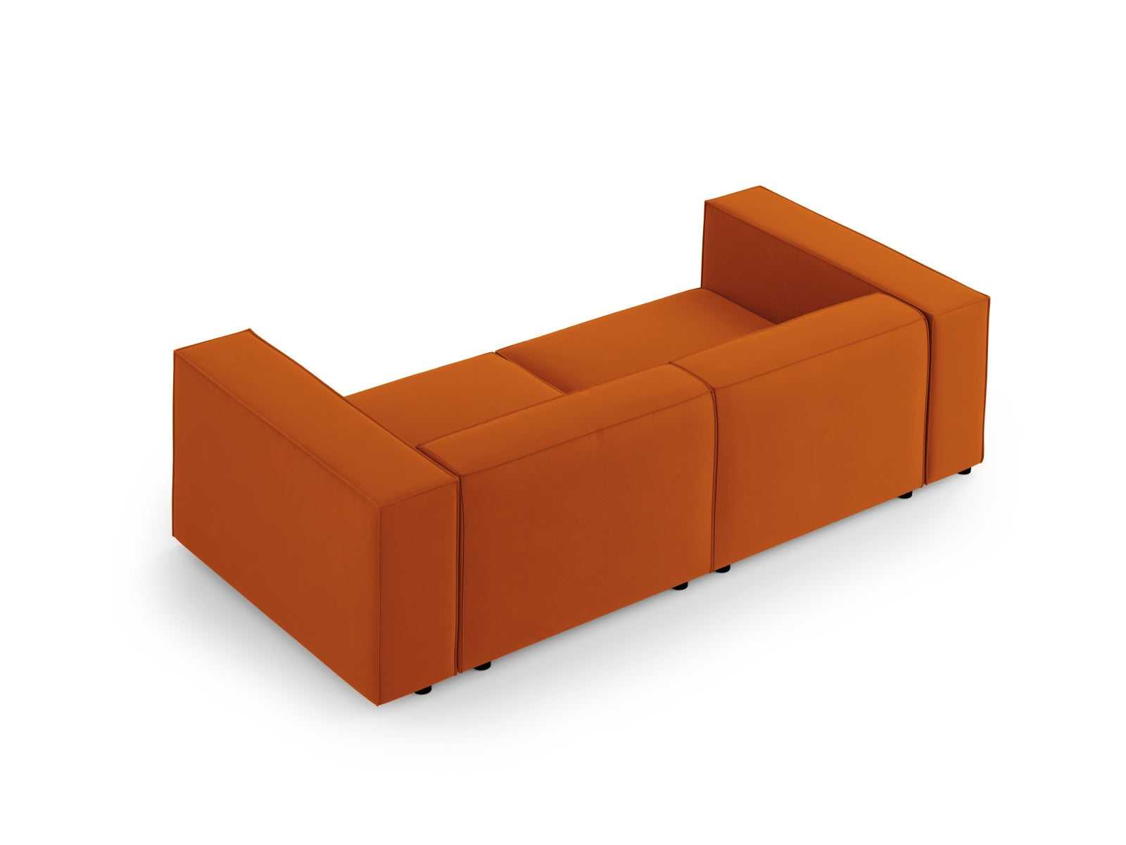 Arendal Velour Sofa 3 Sitzer in Terracotta präsentiert im Onlineshop von KAQTU Design AG. 3er Sofa ist von Cosmopolitan Design