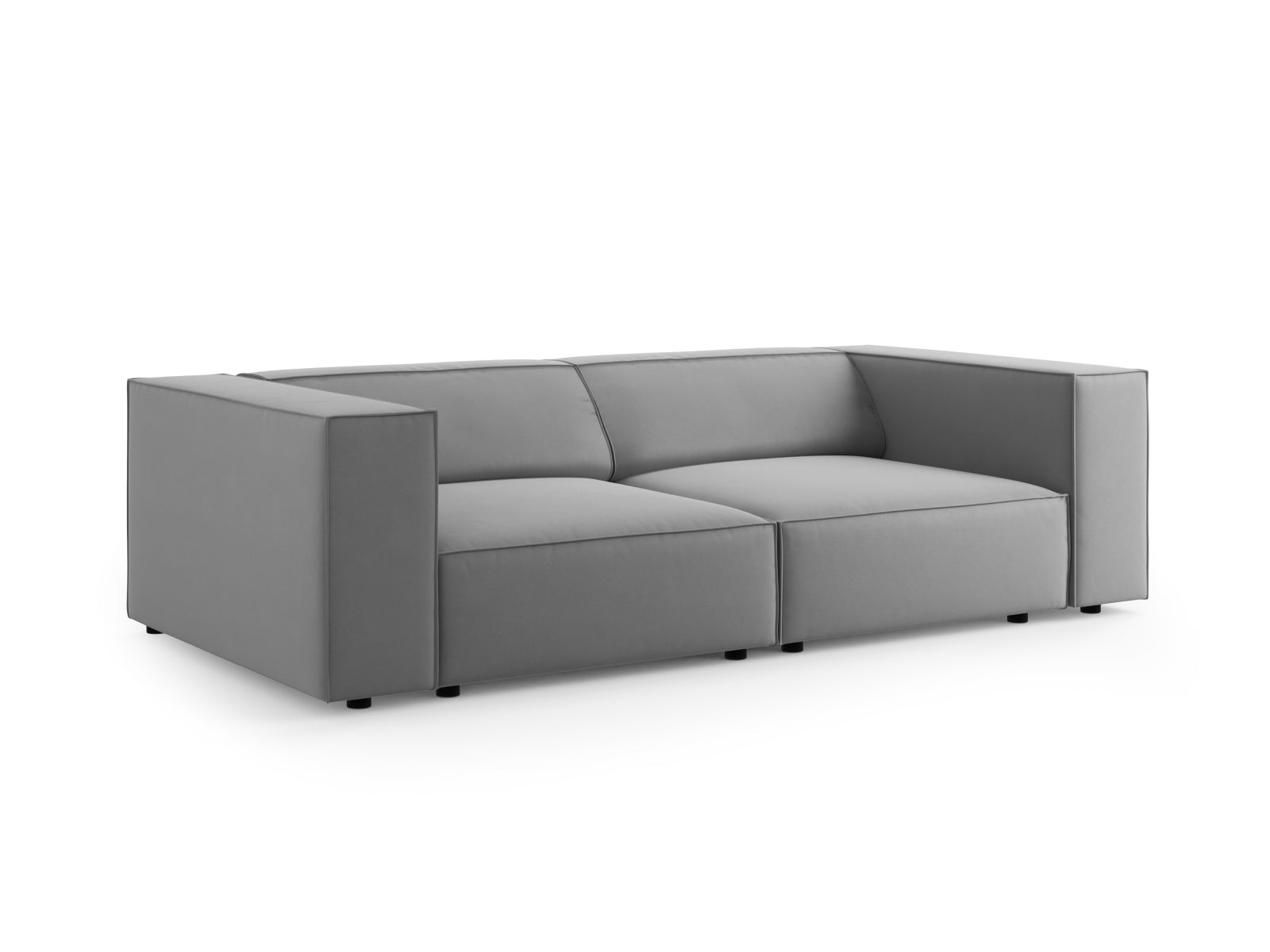 Arendal Velour Sofa 3 Sitzer in Light Grey präsentiert im Onlineshop von KAQTU Design AG. 3er Sofa ist von Cosmopolitan Design