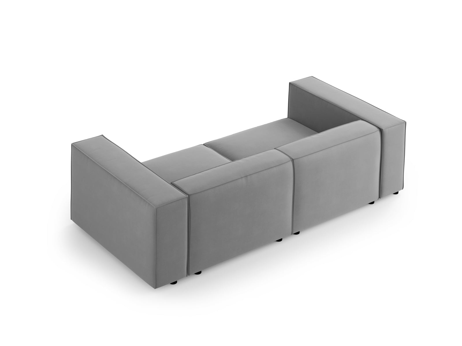 Arendal Velour Sofa 3 Sitzer in Light Grey präsentiert im Onlineshop von KAQTU Design AG. 3er Sofa ist von Cosmopolitan Design