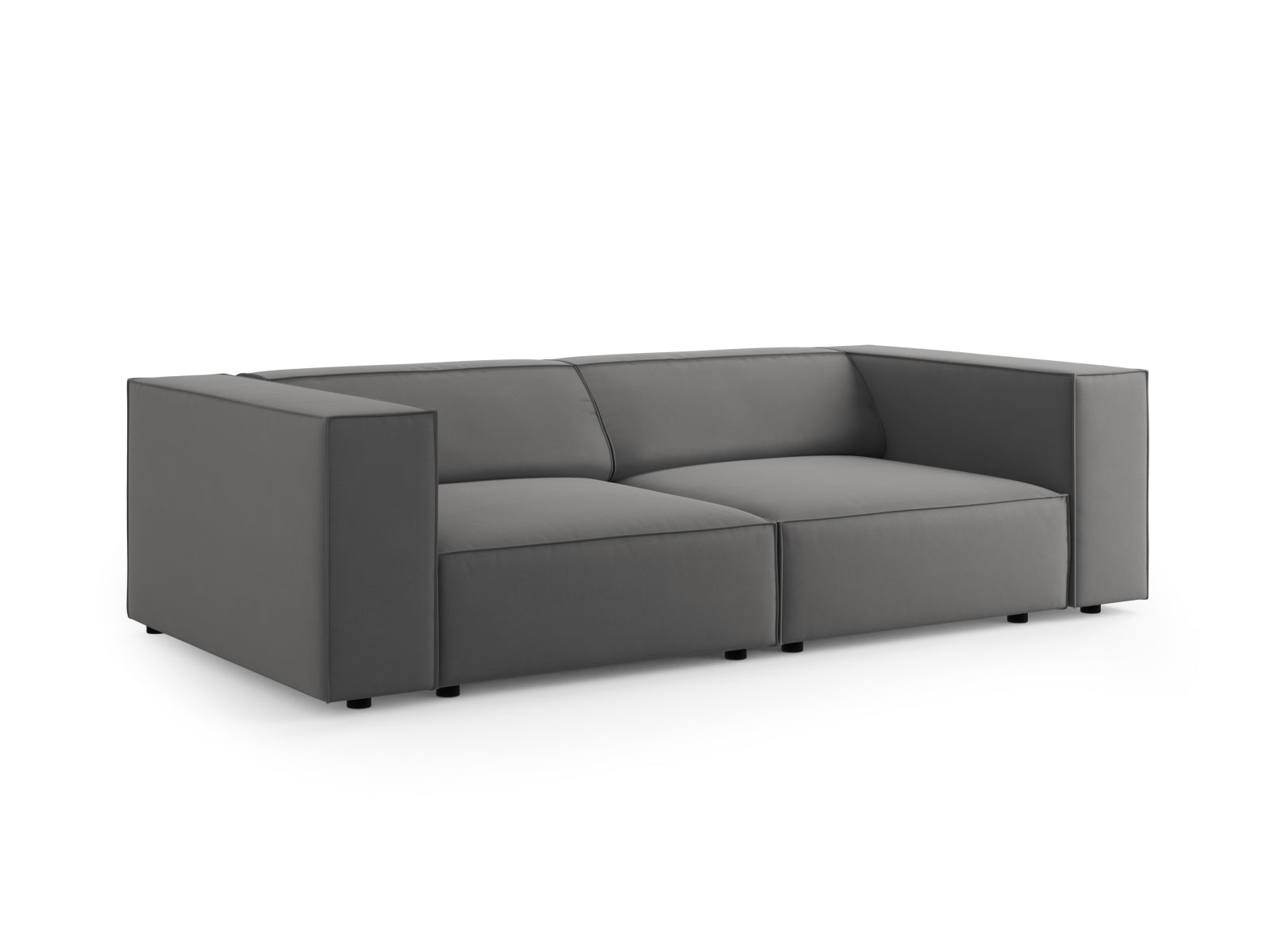 Arendal Velour Sofa 3 Sitzer in Warm grey präsentiert im Onlineshop von KAQTU Design AG. 3er Sofa ist von Cosmopolitan Design