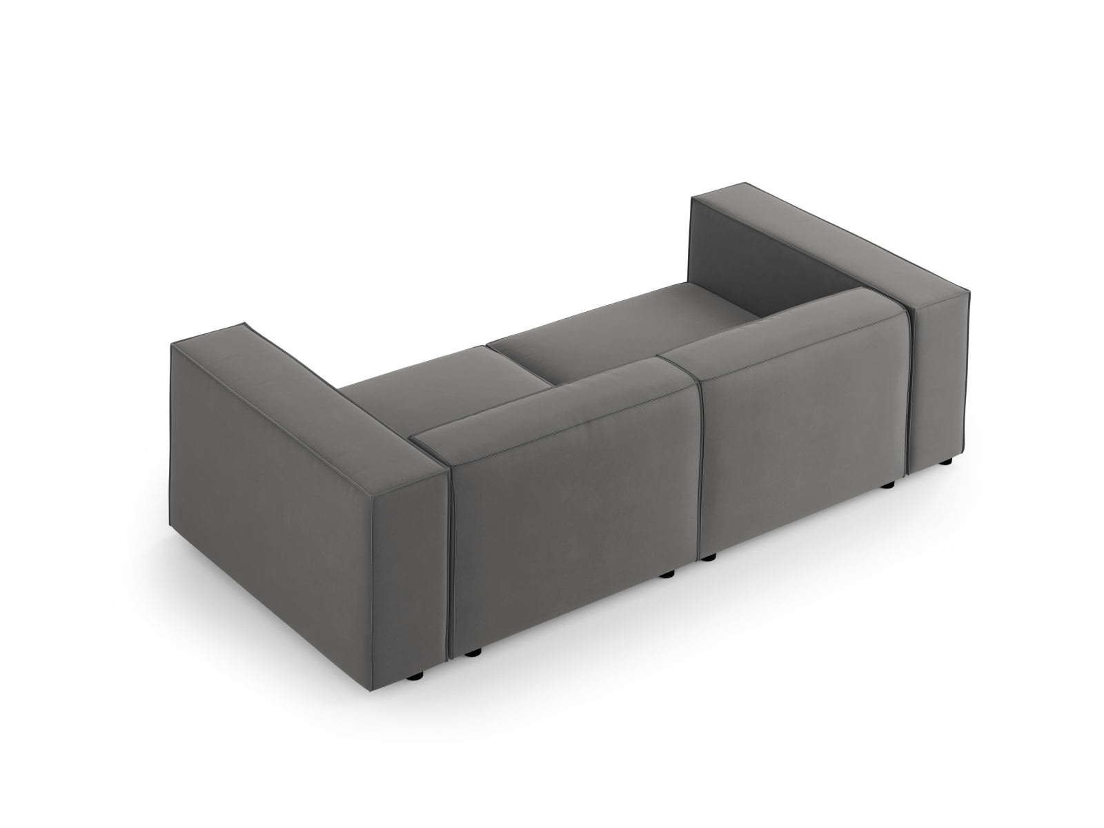 Arendal Velour Sofa 3 Sitzer in Warm grey präsentiert im Onlineshop von KAQTU Design AG. 3er Sofa ist von Cosmopolitan Design
