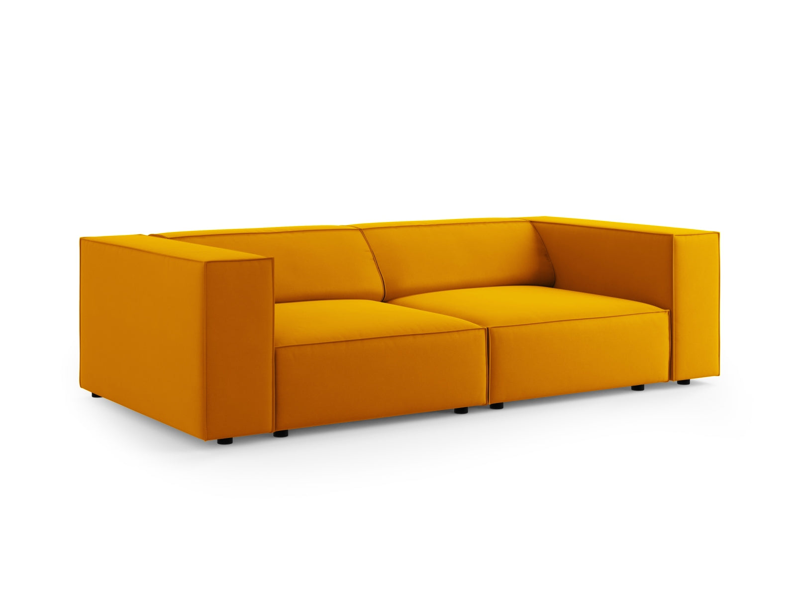 Arendal Velour Sofa 3 Sitzer in Yellow präsentiert im Onlineshop von KAQTU Design AG. 3er Sofa ist von Cosmopolitan Design