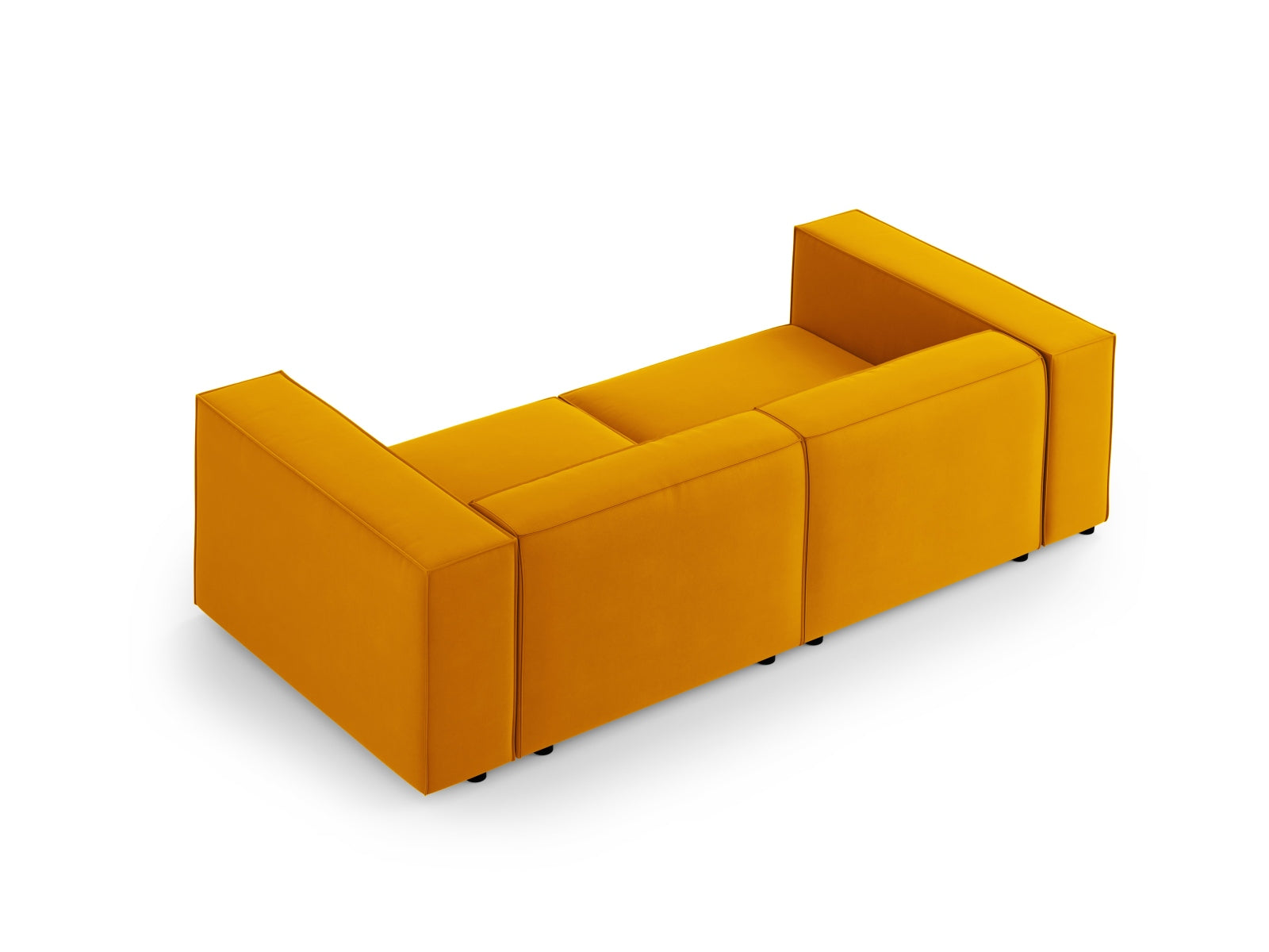 Arendal Velour Sofa 3 Sitzer in Yellow präsentiert im Onlineshop von KAQTU Design AG. 3er Sofa ist von Cosmopolitan Design