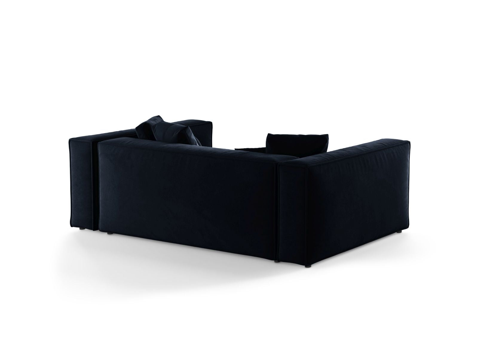 Elegantes 3-Sitzer Sofa Aveiro in Royal Blue-Casino, ideal für moderne Wohnkonzepte, vereint Komfort und zeitgemäßes Design.