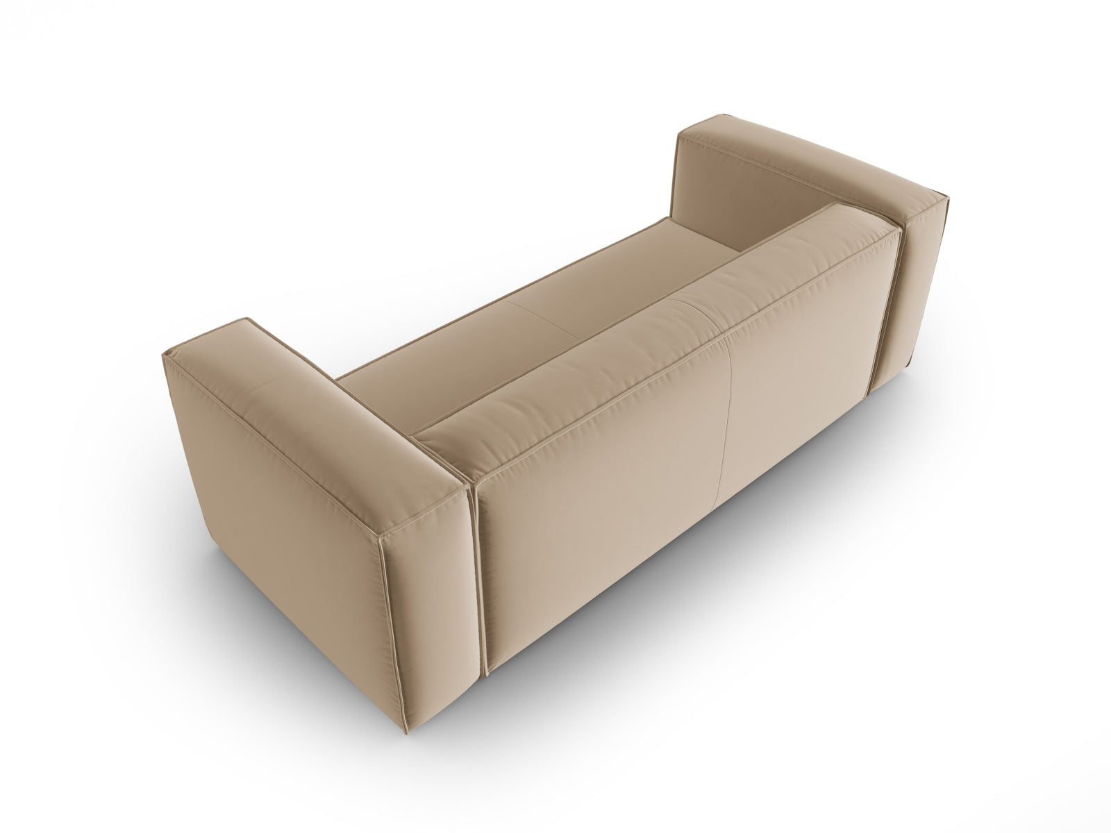 Mackay Velour Sofa 3 Sitzer in Sand präsentiert im Onlineshop von KAQTU Design AG. 3er Sofa ist von Cosmopolitan Design