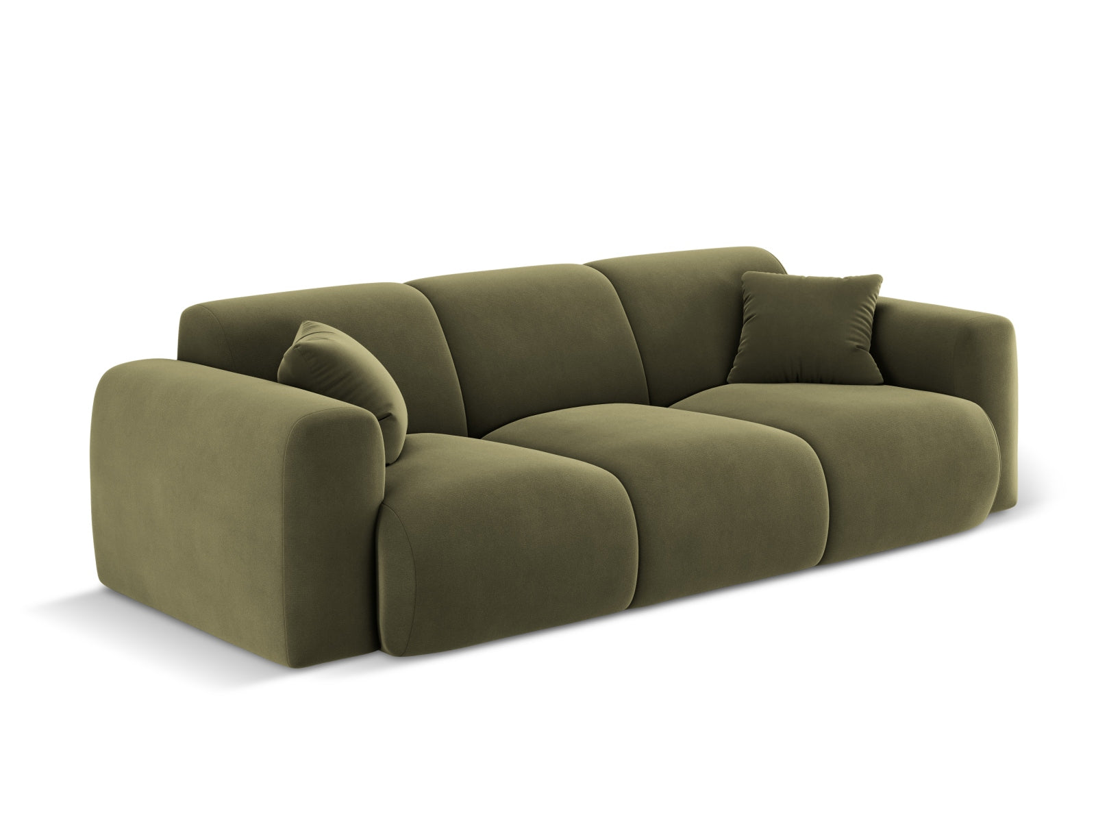 Nolio Velour Sofa 3 Sitzer 95cm in Light Green präsentiert im Onlineshop von KAQTU Design AG. 3er Sofa ist von Cosmopolitan Design