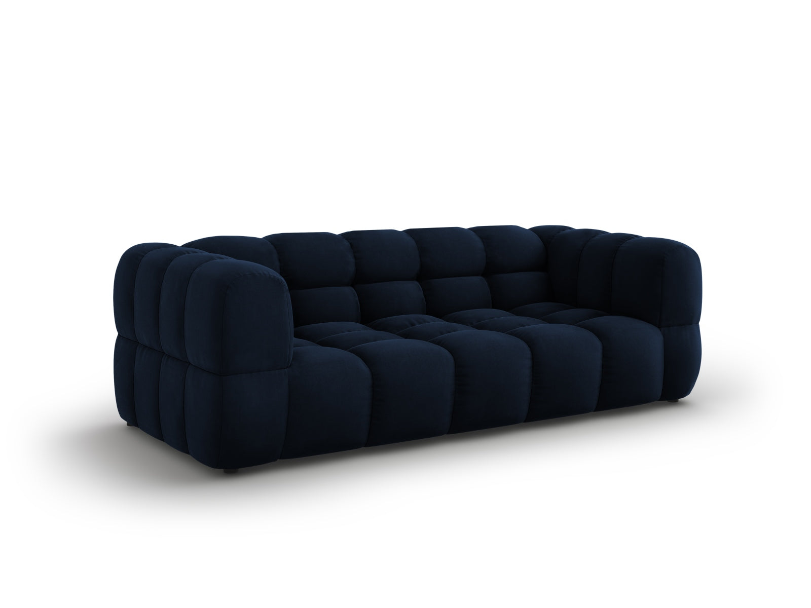 Elegantes 3-Sitzer Sofa in Royal Blue aus Velours, ideal für stilvolle Wohnräume. Hochwertige Verarbeitung von Cosmopolitan Design.