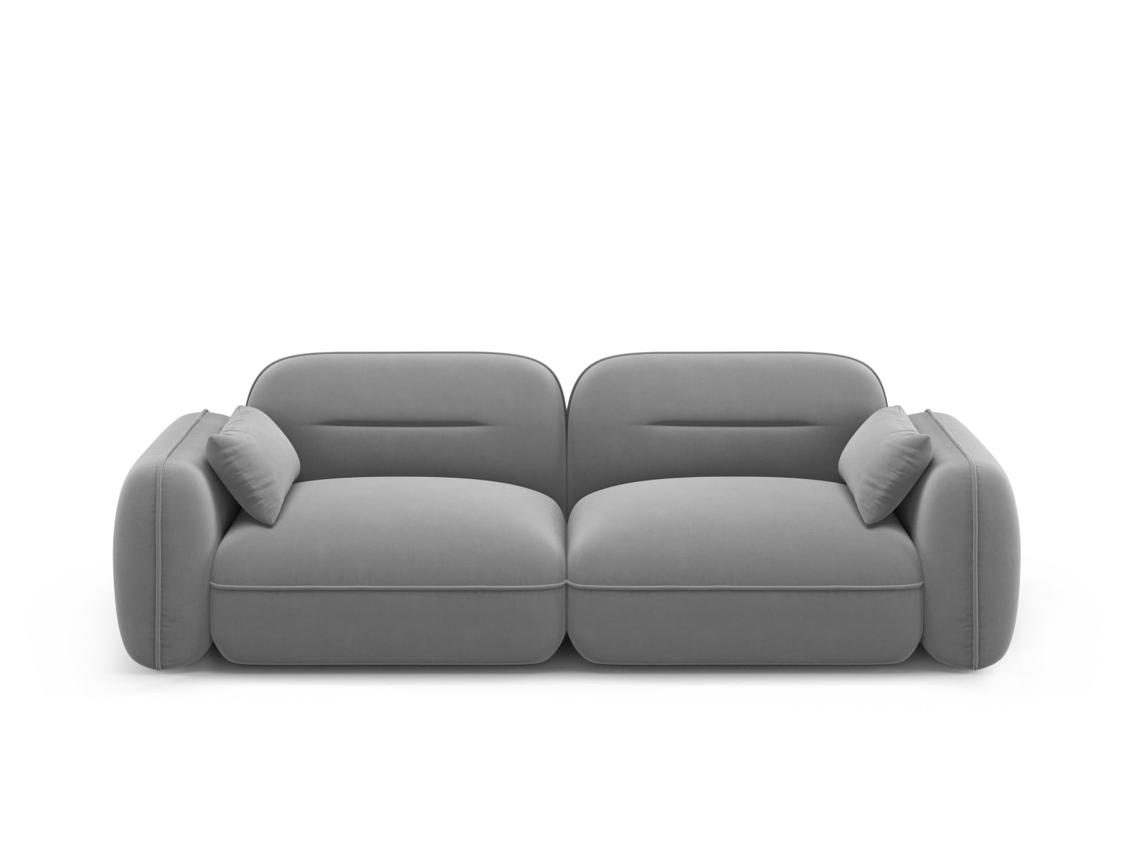 Sydney Velour Modular Sofa 3 Sitzer in Light Grey-Casino präsentiert im Onlineshop von KAQTU Design AG. 3er Sofa ist von Cosmopolitan Design