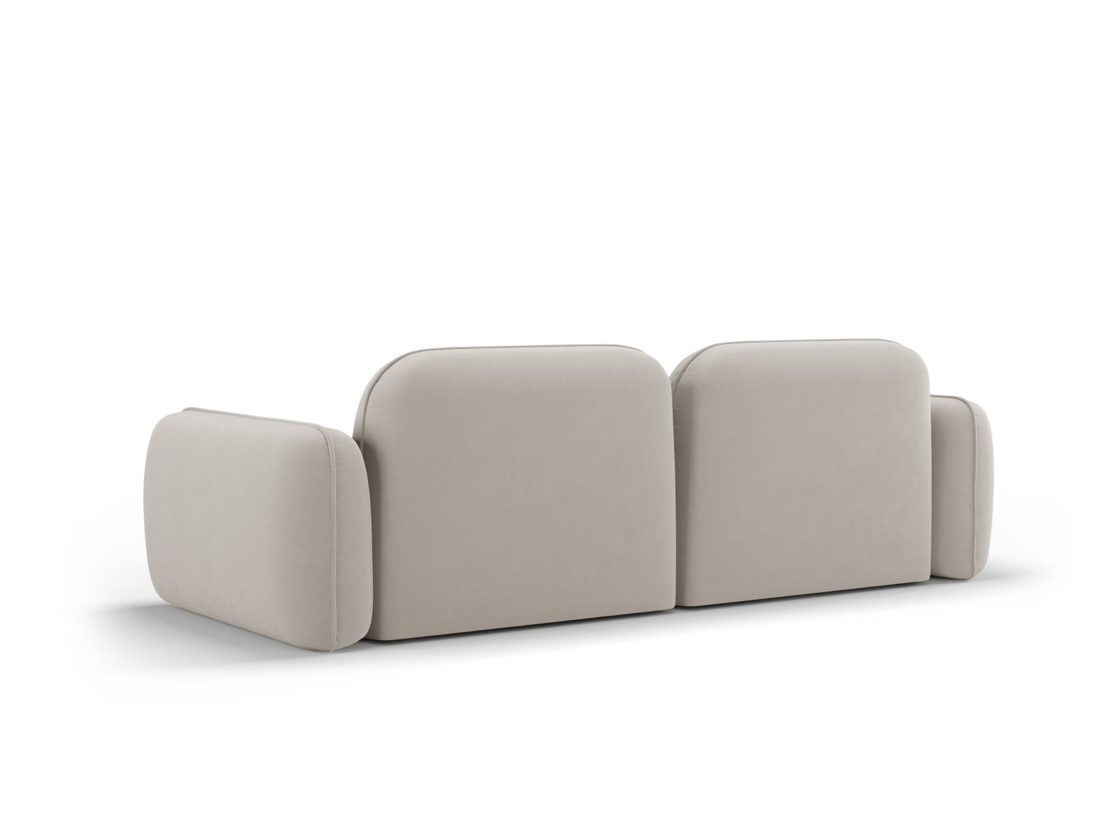Sydney Velour Modular Sofa 3 Sitzer in Light Beige präsentiert im Onlineshop von KAQTU Design AG. 3er Sofa ist von Cosmopolitan Design