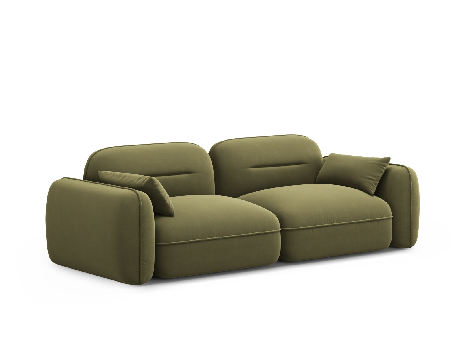 Sydney Velour Modular Sofa 3 Sitzer in Light Green präsentiert im Onlineshop von KAQTU Design AG. 3er Sofa ist von Cosmopolitan Design