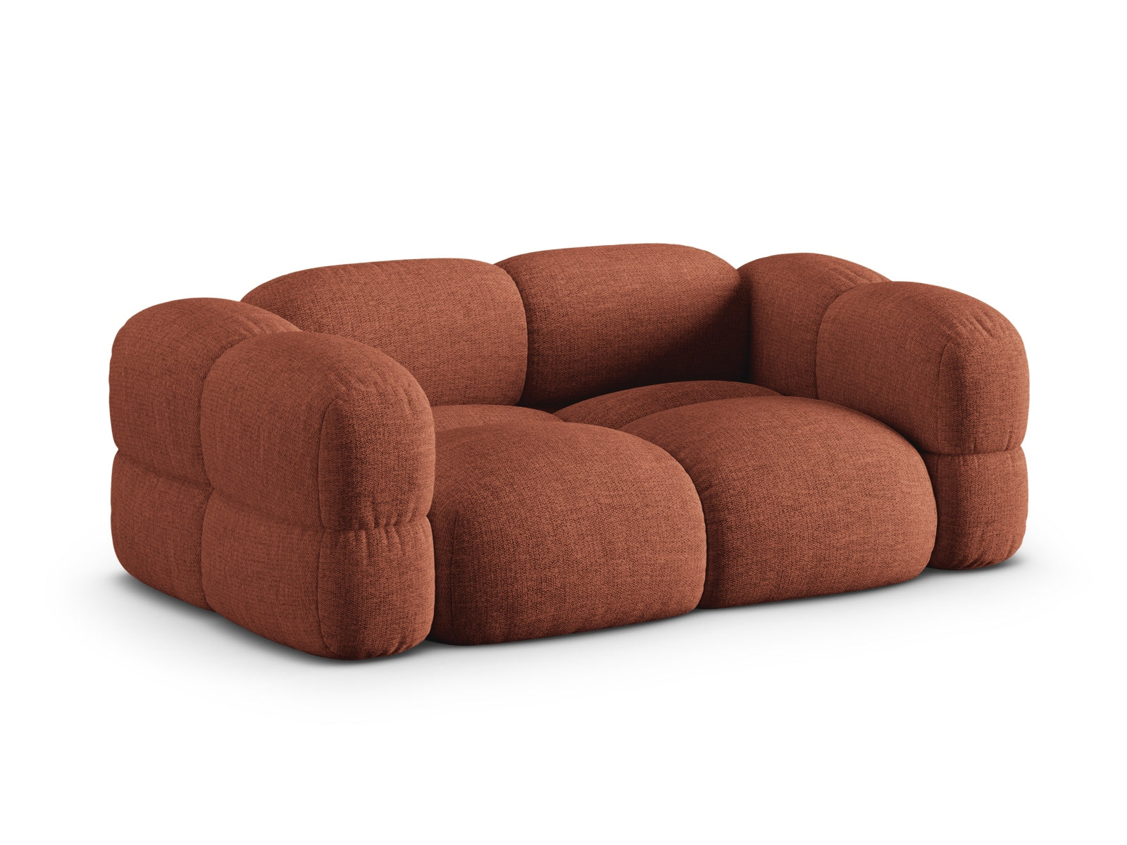 Modernes 3-Sitzer Sofa Loretto in Coral-Sorella, perfekt für gemütliche und stilvolle Wohnzimmer, von Cosmopolitan Design.