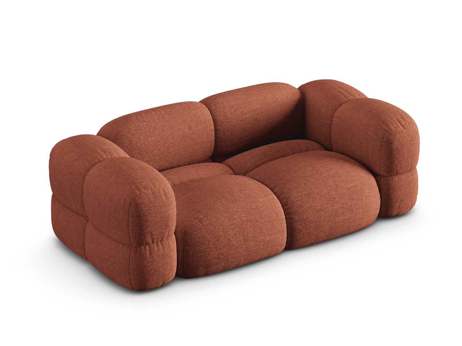 Elegantes 3-Sitzer Sofa Loretto in Coral-Sorella, ideal für stilvolle Wohnräume und entspannte Abende, von Cosmopolitan Design.