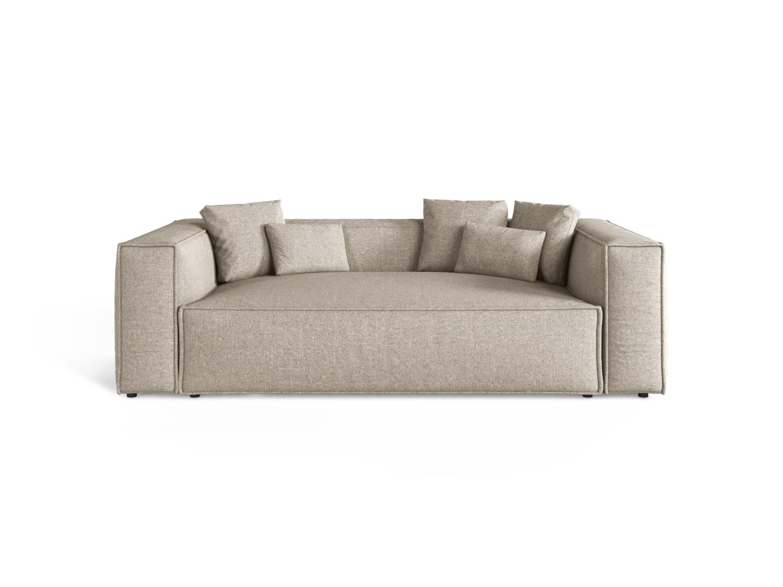 3-Sitzer Sofa Aveiro in Dark Beige-Eden präsentiert im Onlineshop von KAQTU Design AG. 3er Sofa ist von Cosmopolitan Design