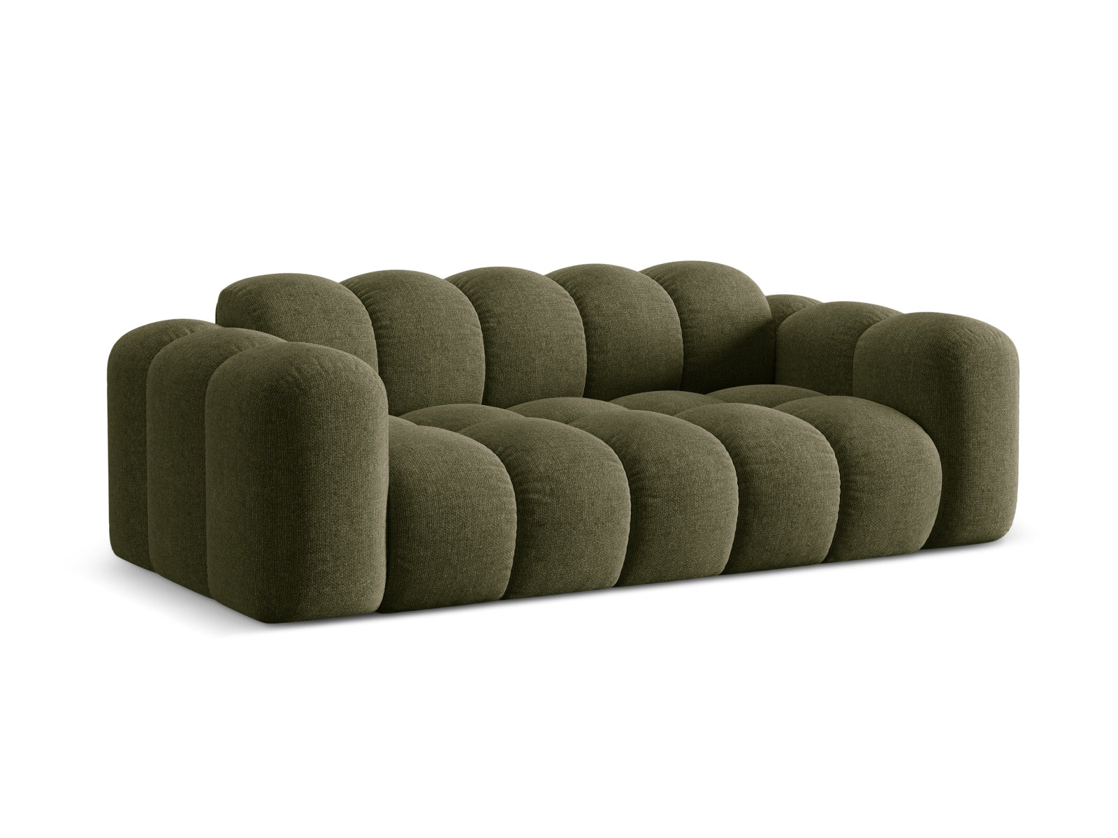 Elegantes 3-Sitzer Sofa Treno in der Farbe Green-Eden, stilvoll und modern, ideal für jedes Wohnzimmer von Cosmopolitan Design.