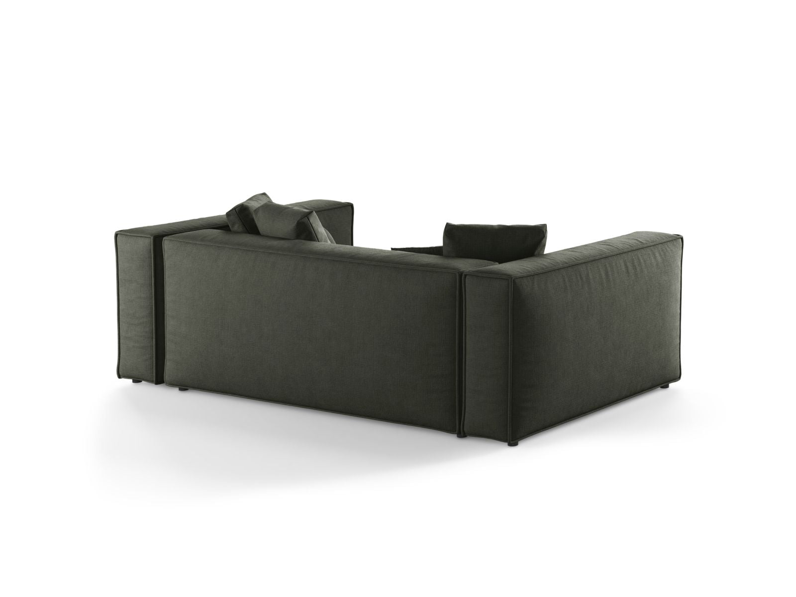 Elegantes 3-Sitzer Sofa Aveiro in luxuriösem Moosgrün, ideal für moderne Wohnräume und einladende Atmosphären.