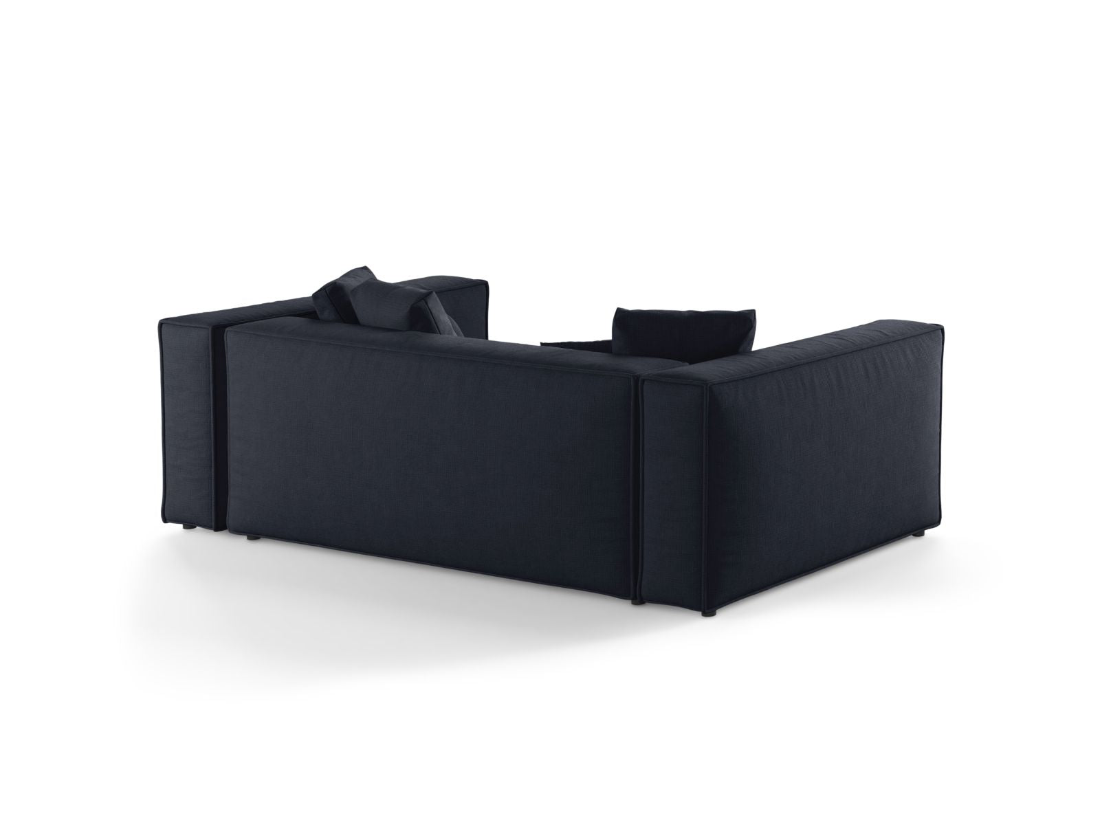 Elegantes 3-Sitzer Sofa Aveiro in tiefem Navy Blau, ideal für moderne Wohnkonzepte, entworfen von Cosmopolitan Design.