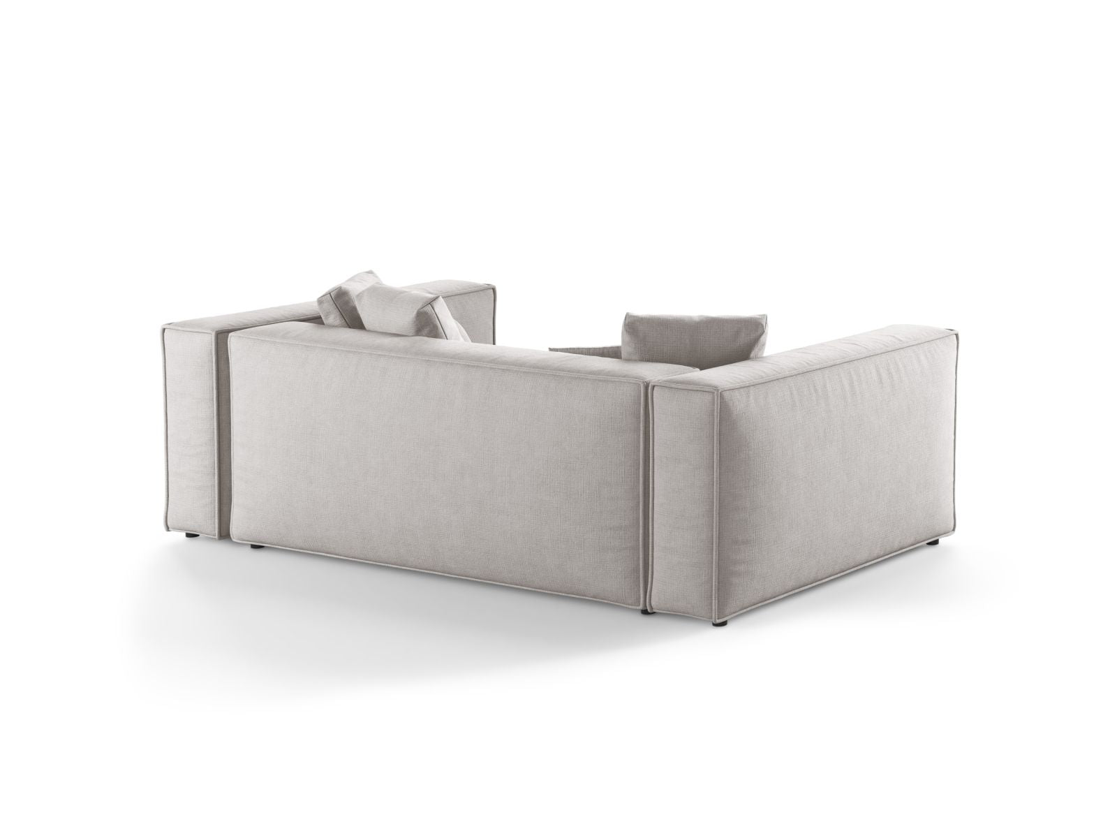 Elegantes 3-Sitzer Sofa Aveiro in dezentem Grau, ideal für stilvolle Wohnräume und entspannte Abende, erhältlich bei Cosmopolitan Design.
