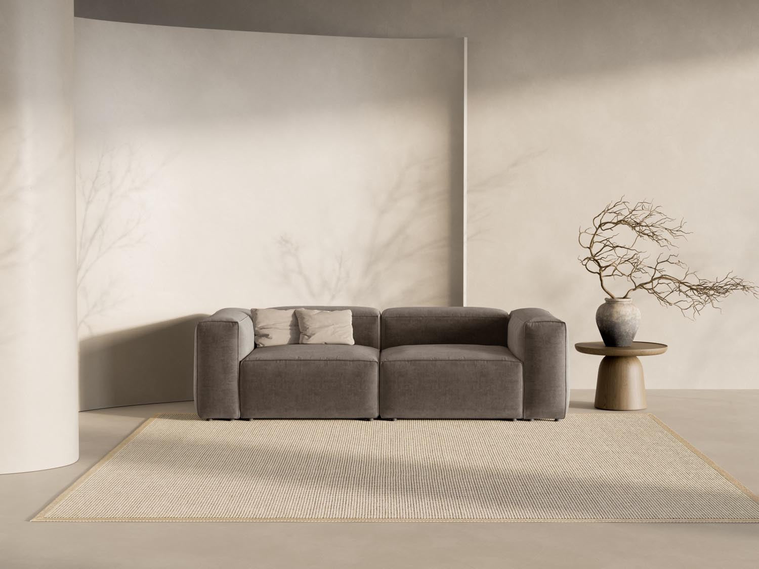 Entdecken Sie das elegante Bergamo Modular Sofa 3 Sitzer von Cosmopolitan Design – perfekt für Ihr modernes Zuhause und gemütliche Stunden!