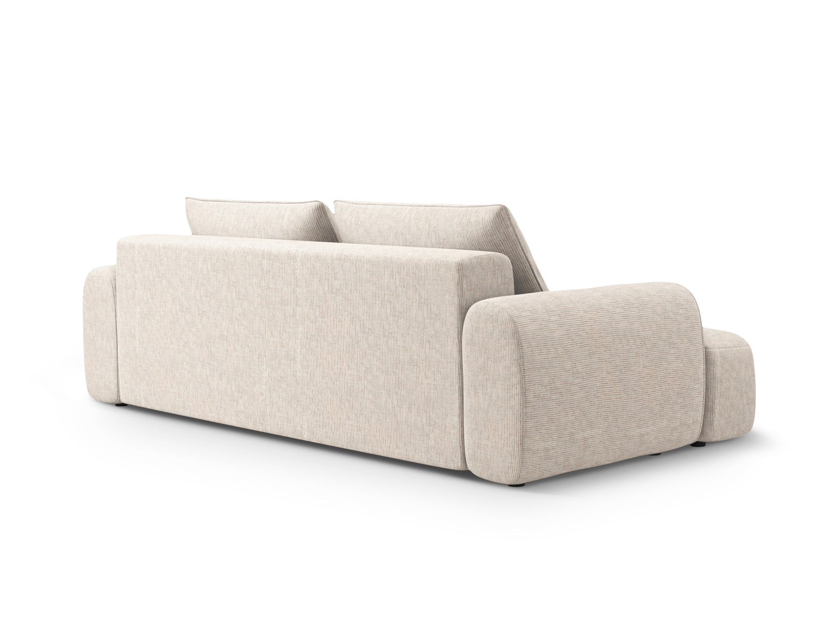 Modernes 3-Sitzer Sofa Calma in zartem Beige, perfekt für gemütliche Wohnzimmer und stilvolle Einrichtung, erhältlich bei KAQTU.